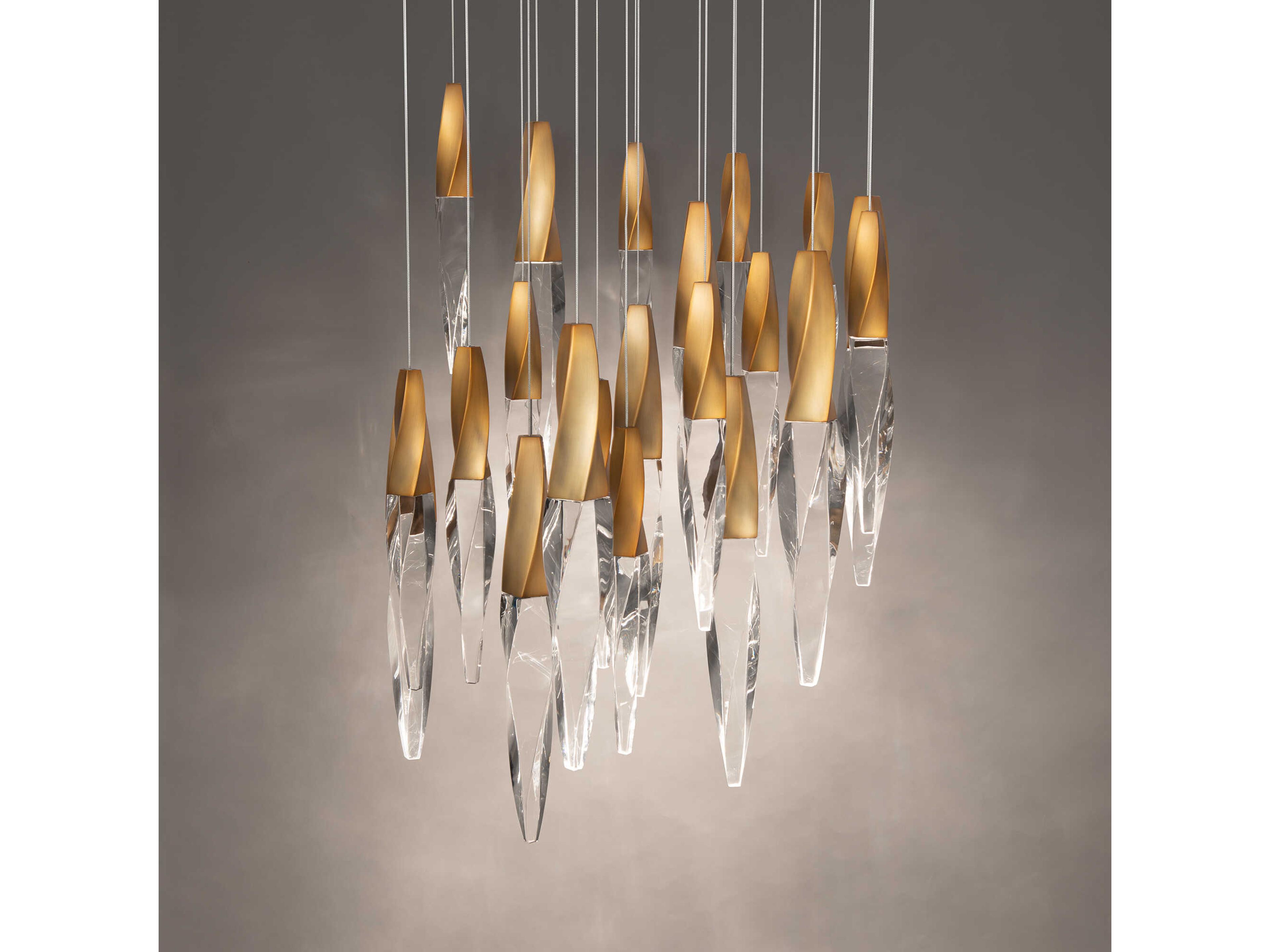 Schonbek Kindjal 21-Light Aged Brass Linear Pendant