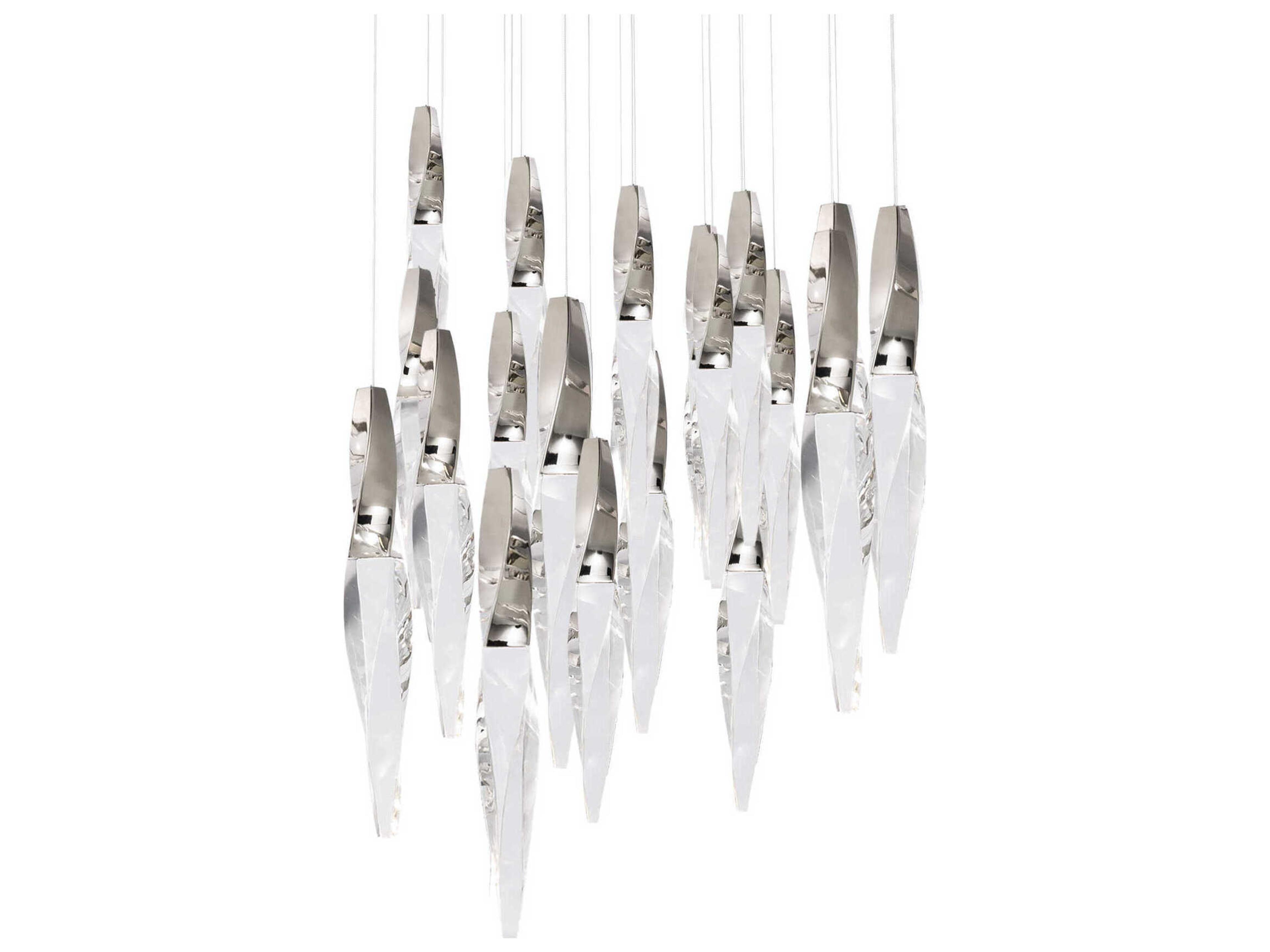 Kindjal 21-Light Polished Nickel Linear Pendant