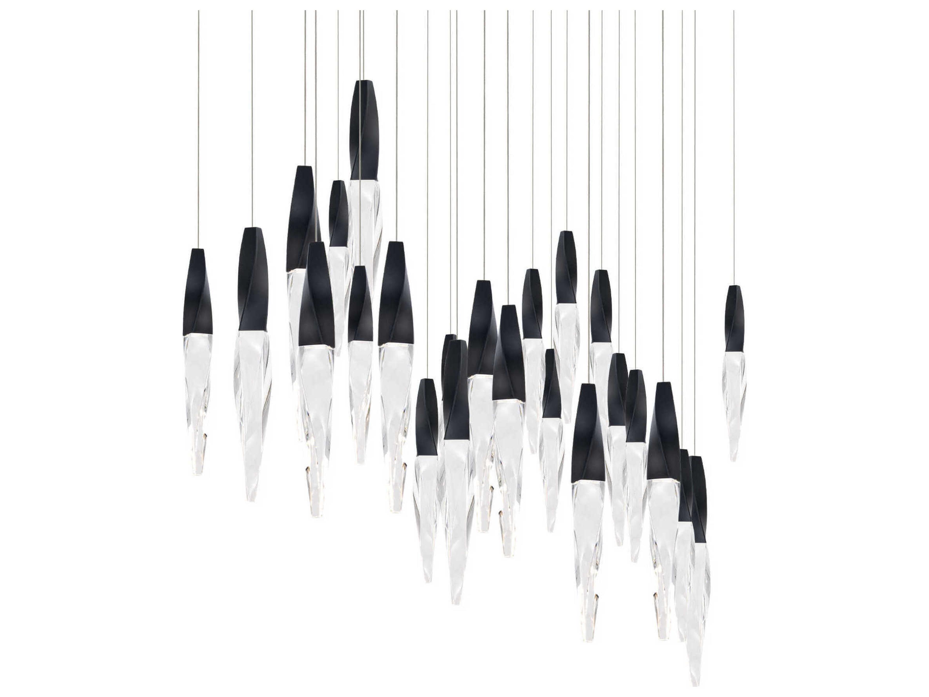Kindjal 23-Light Black Linear Island Pendant