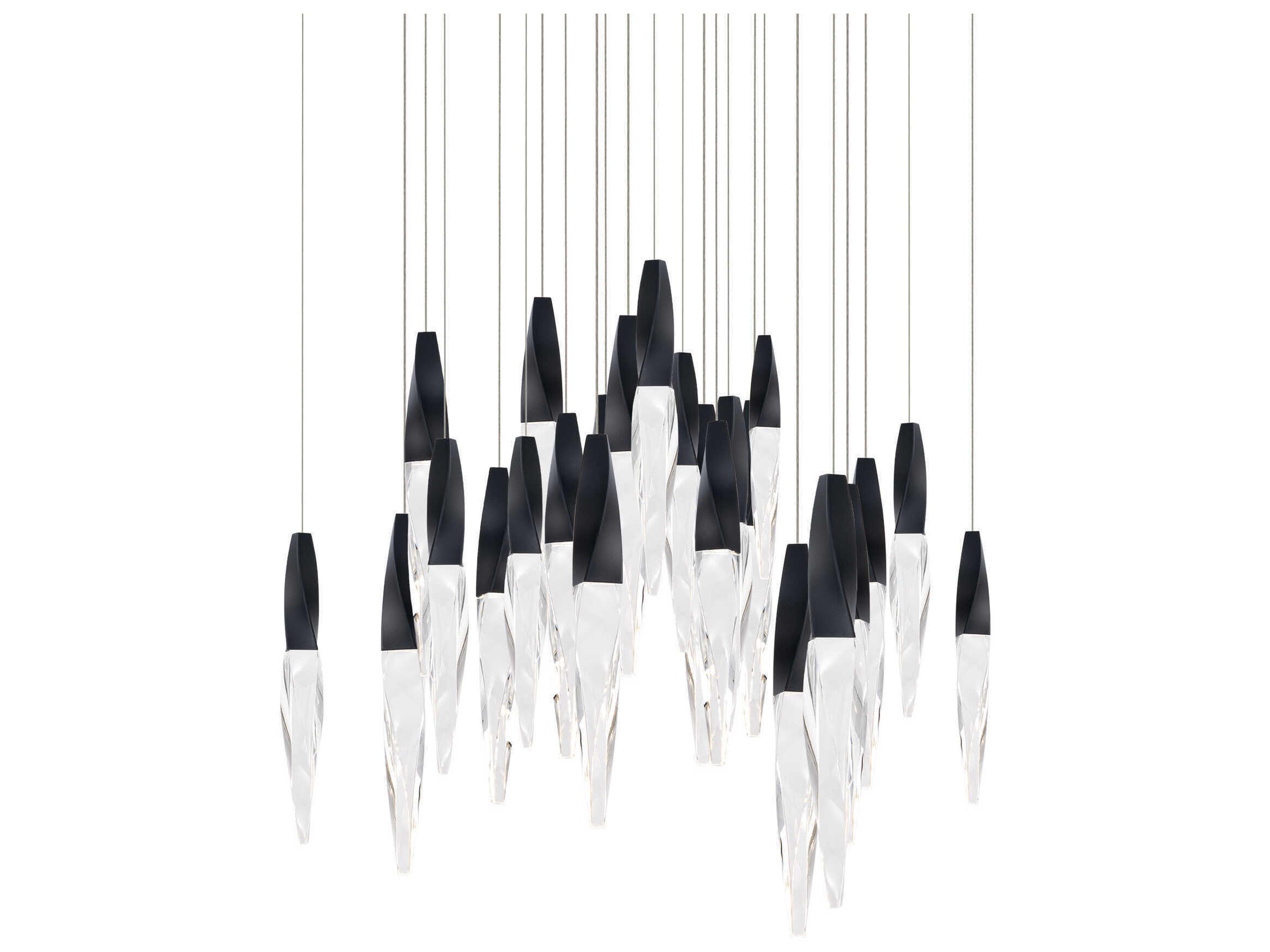 Kindjal 25-Light Black Linear Pendant