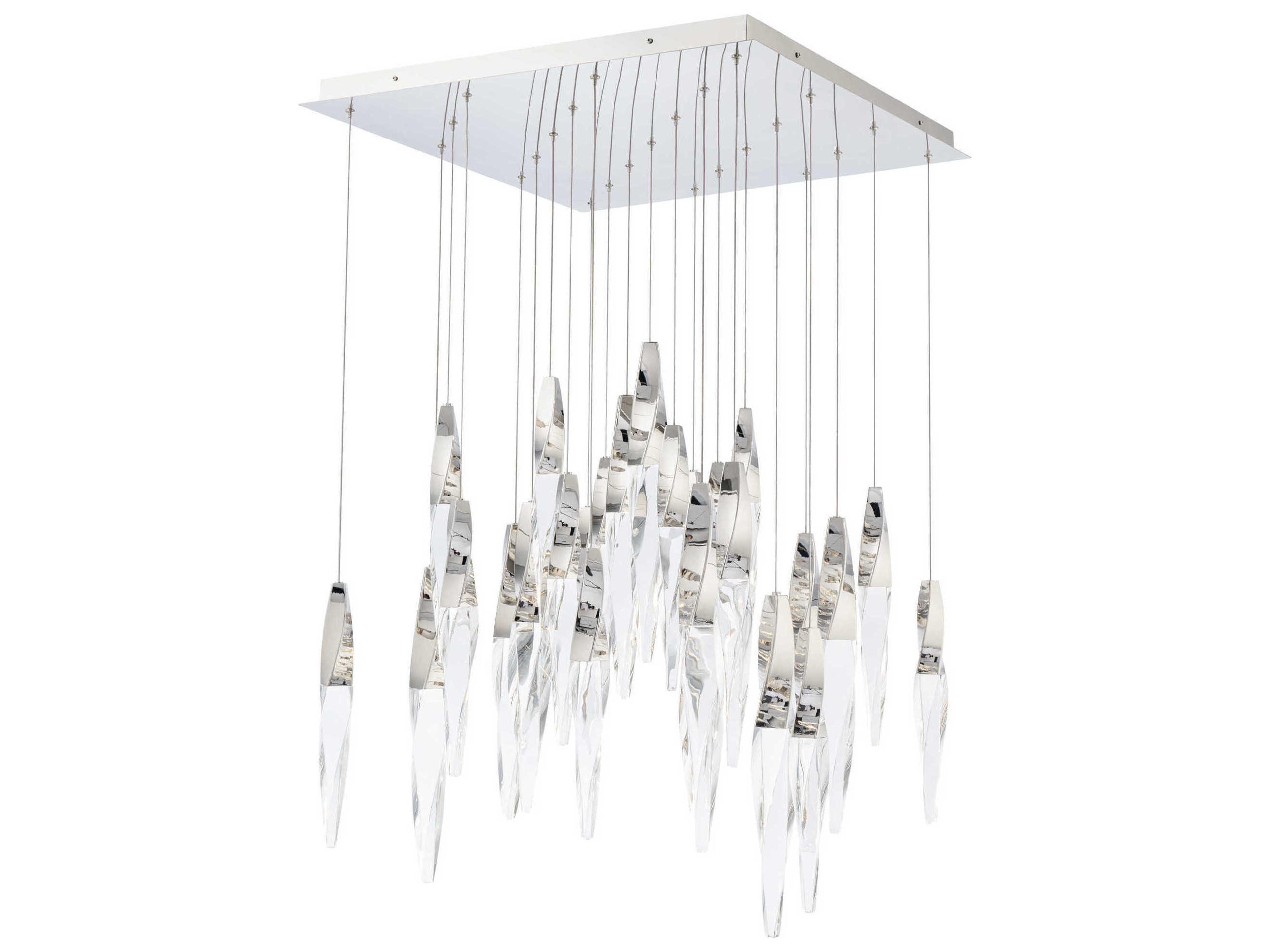 Kindjal 25-Light Polished Nickel Linear Pendant