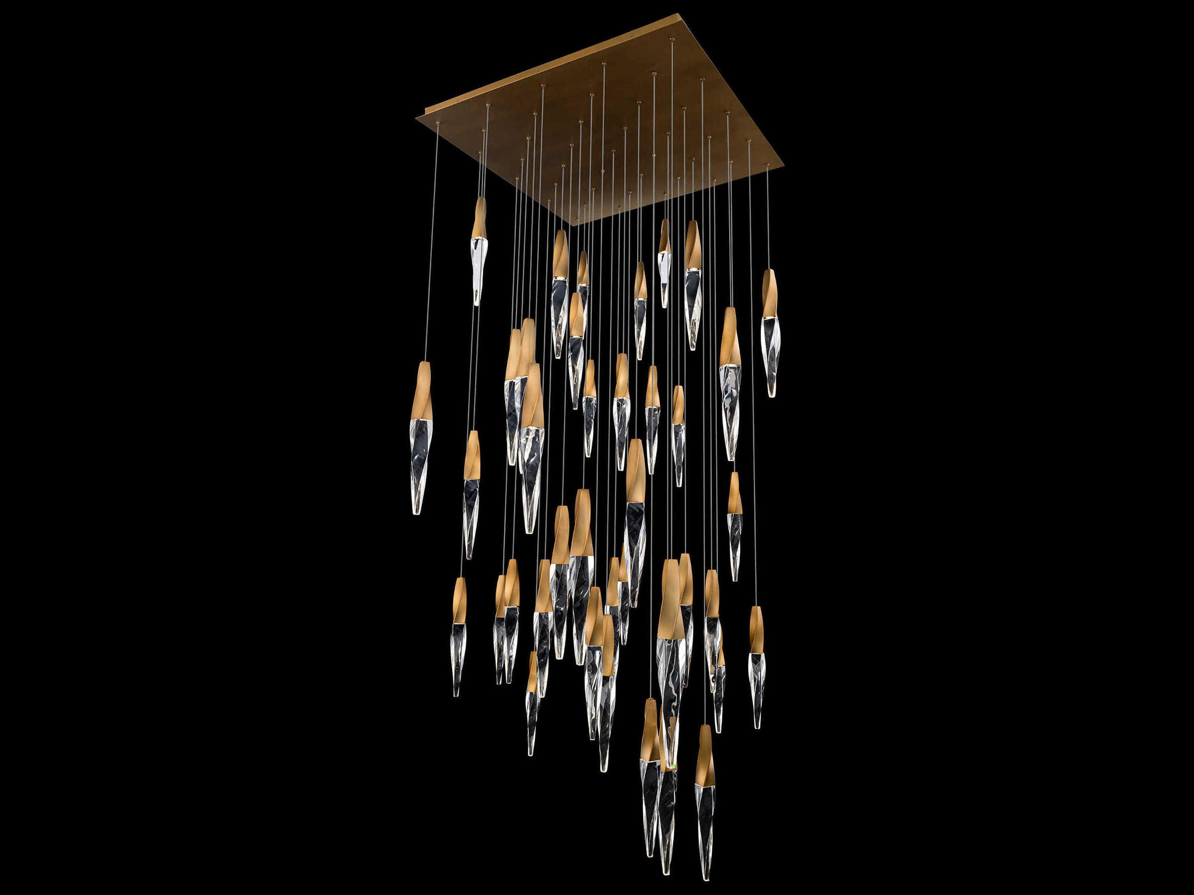 Schonbek Kindjal 41-Light Aged Brass Linear Pendant