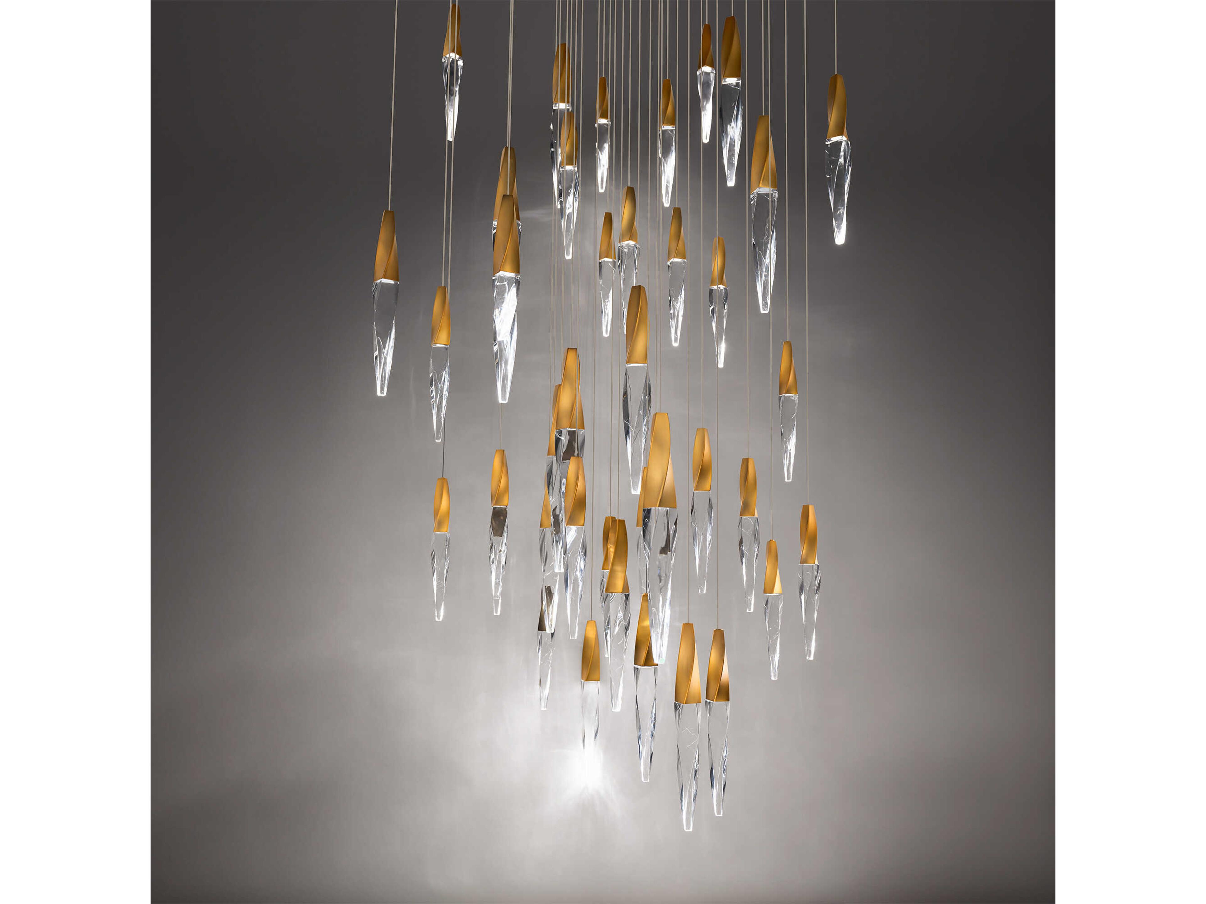 Schonbek Kindjal 41-Light Aged Brass Linear Pendant