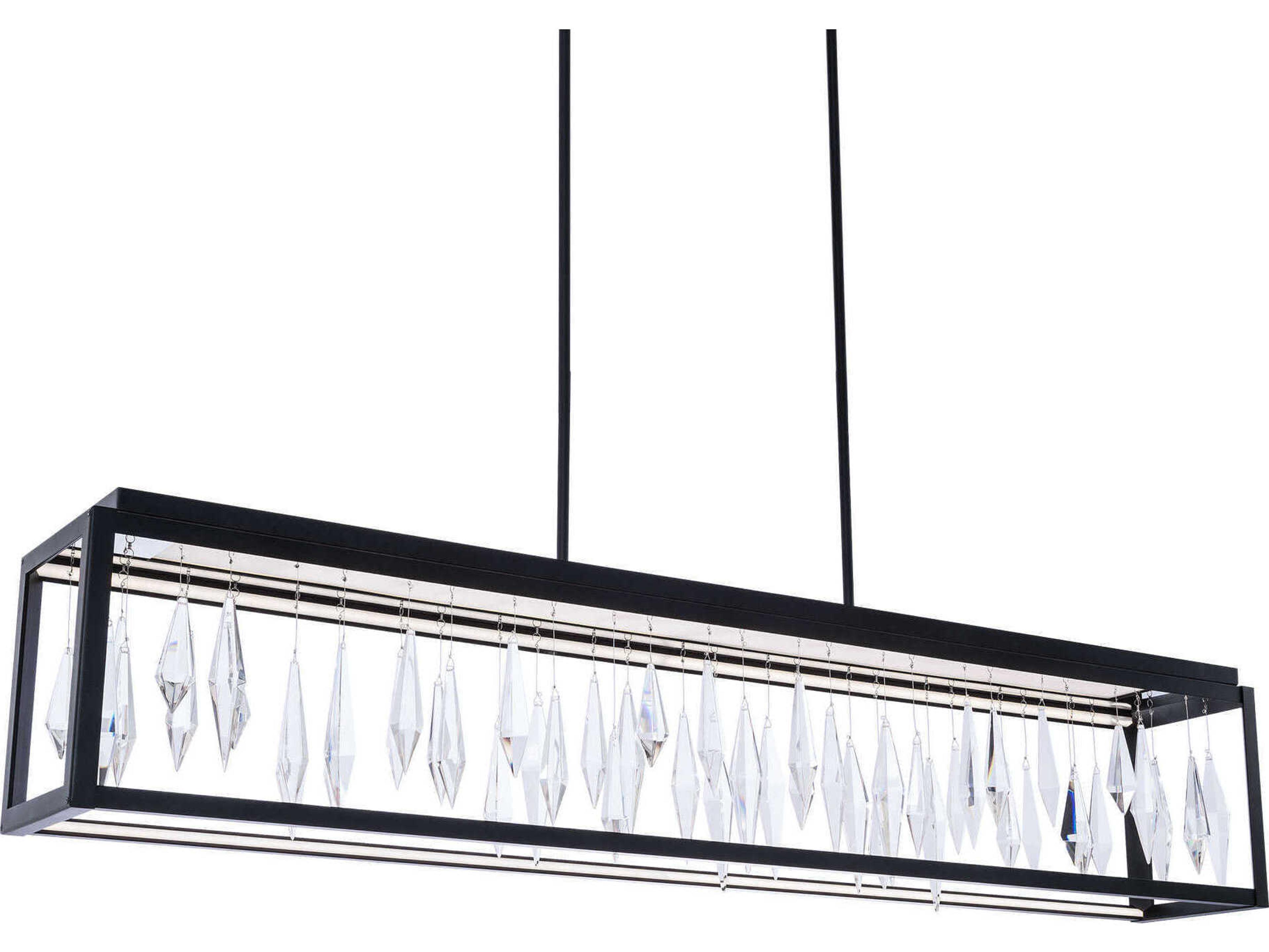 Mirage 1-Light Black Linear Island Pendant