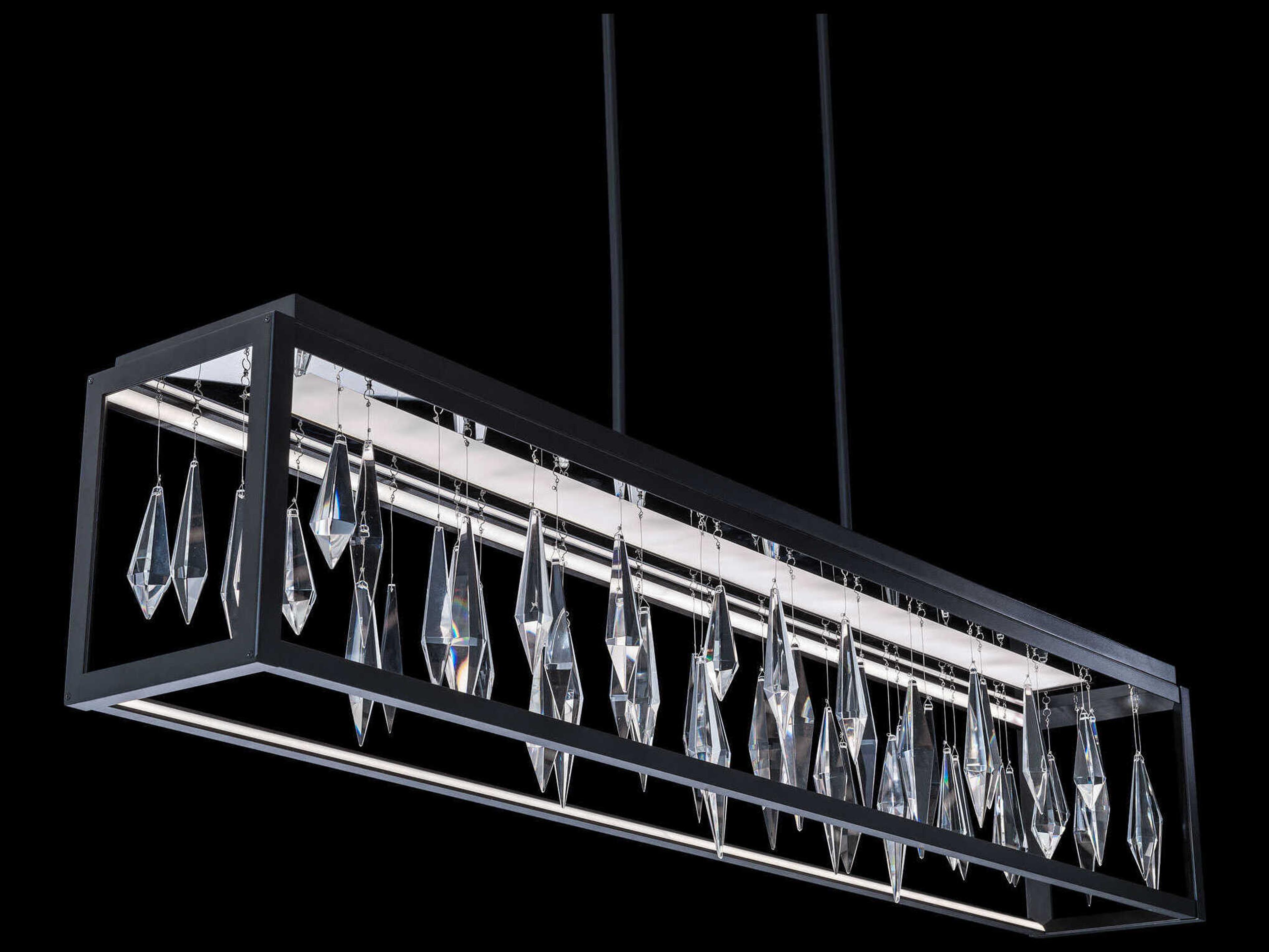 Schonbek Mirage 1-Light Black Linear Island Pendant
