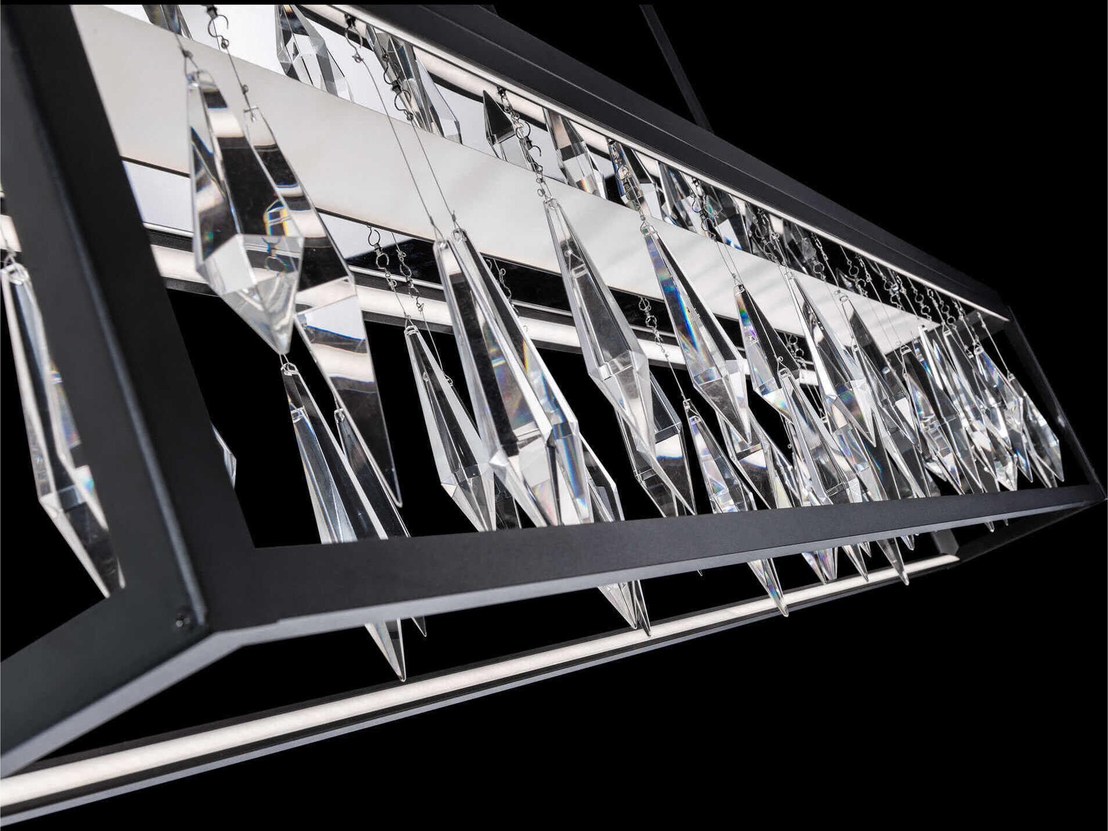 Schonbek Mirage 1-Light Black Linear Island Pendant