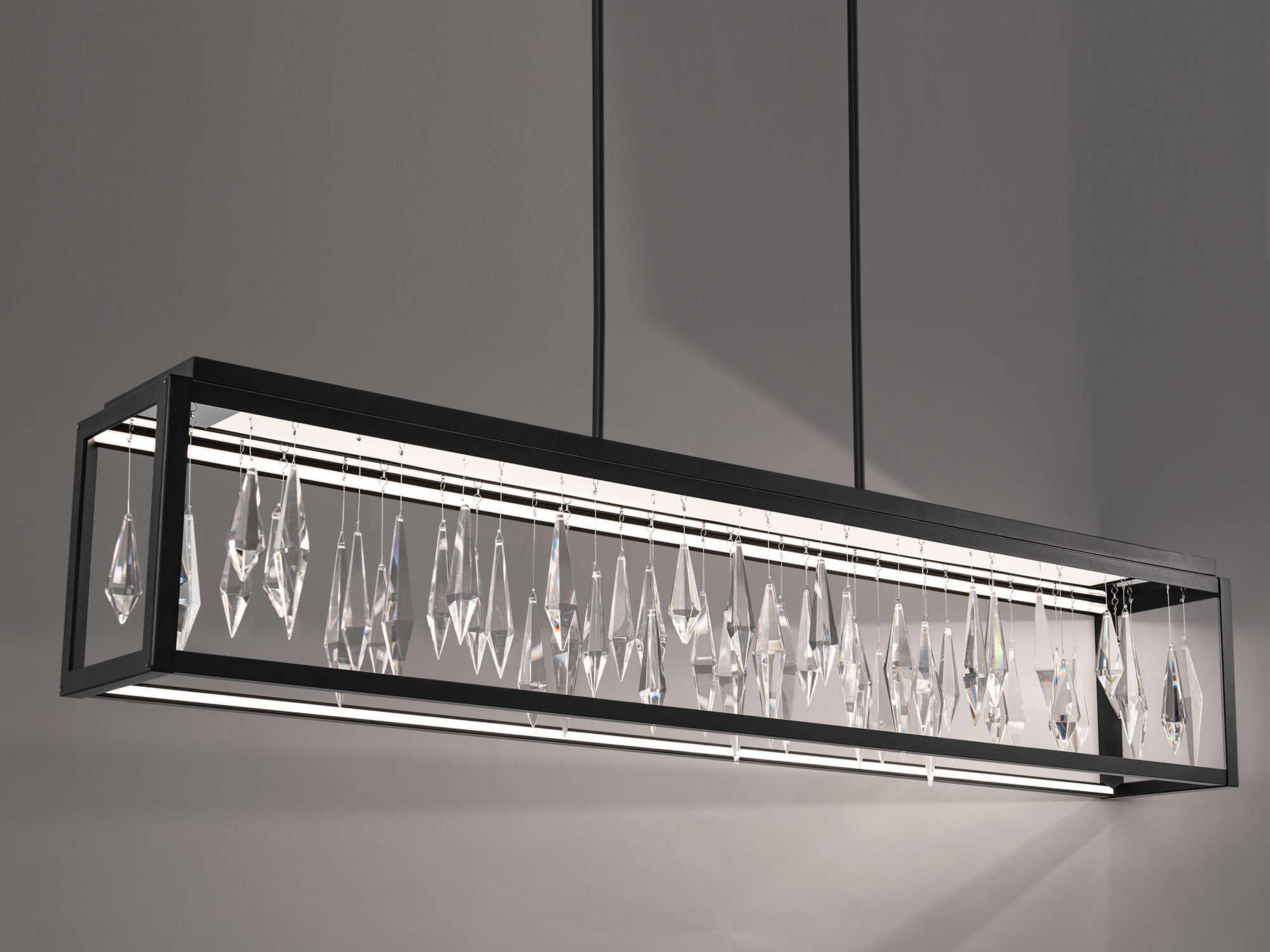 Schonbek Mirage 1-Light Black Linear Island Pendant