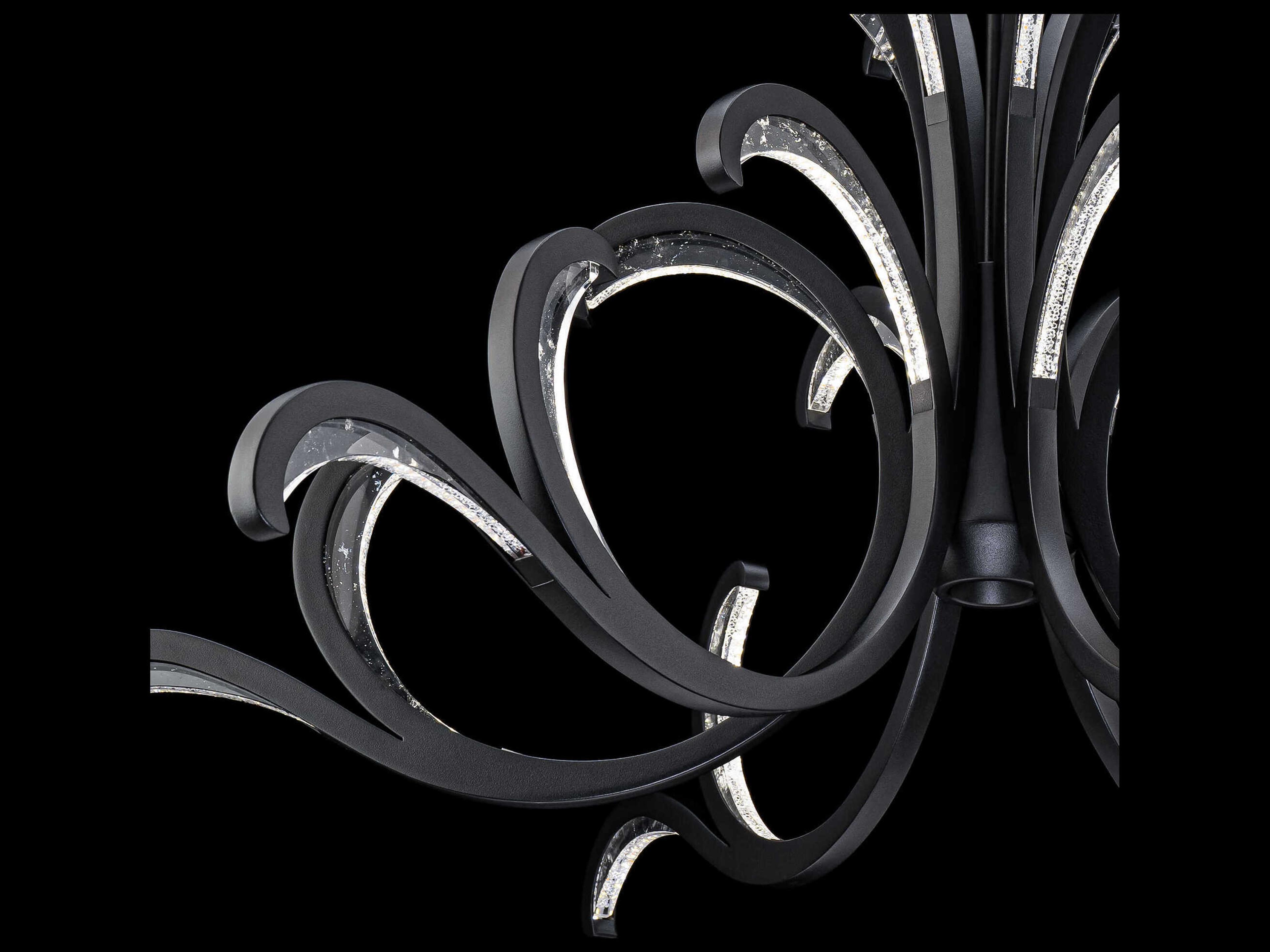 Schonbek Lombardy Black Linear Tiered Pendant