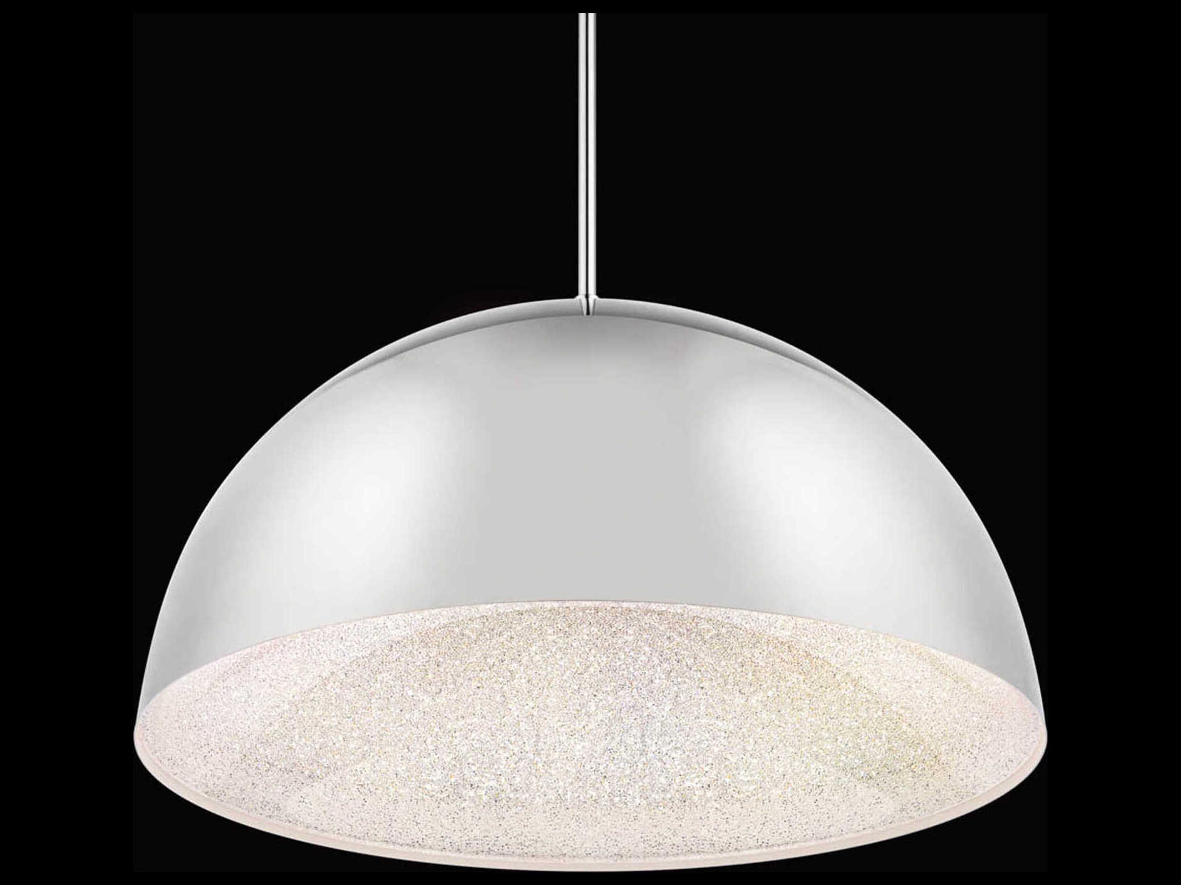 Schonbek Stardust 1-Light Polished Nickel Dome Pendant
