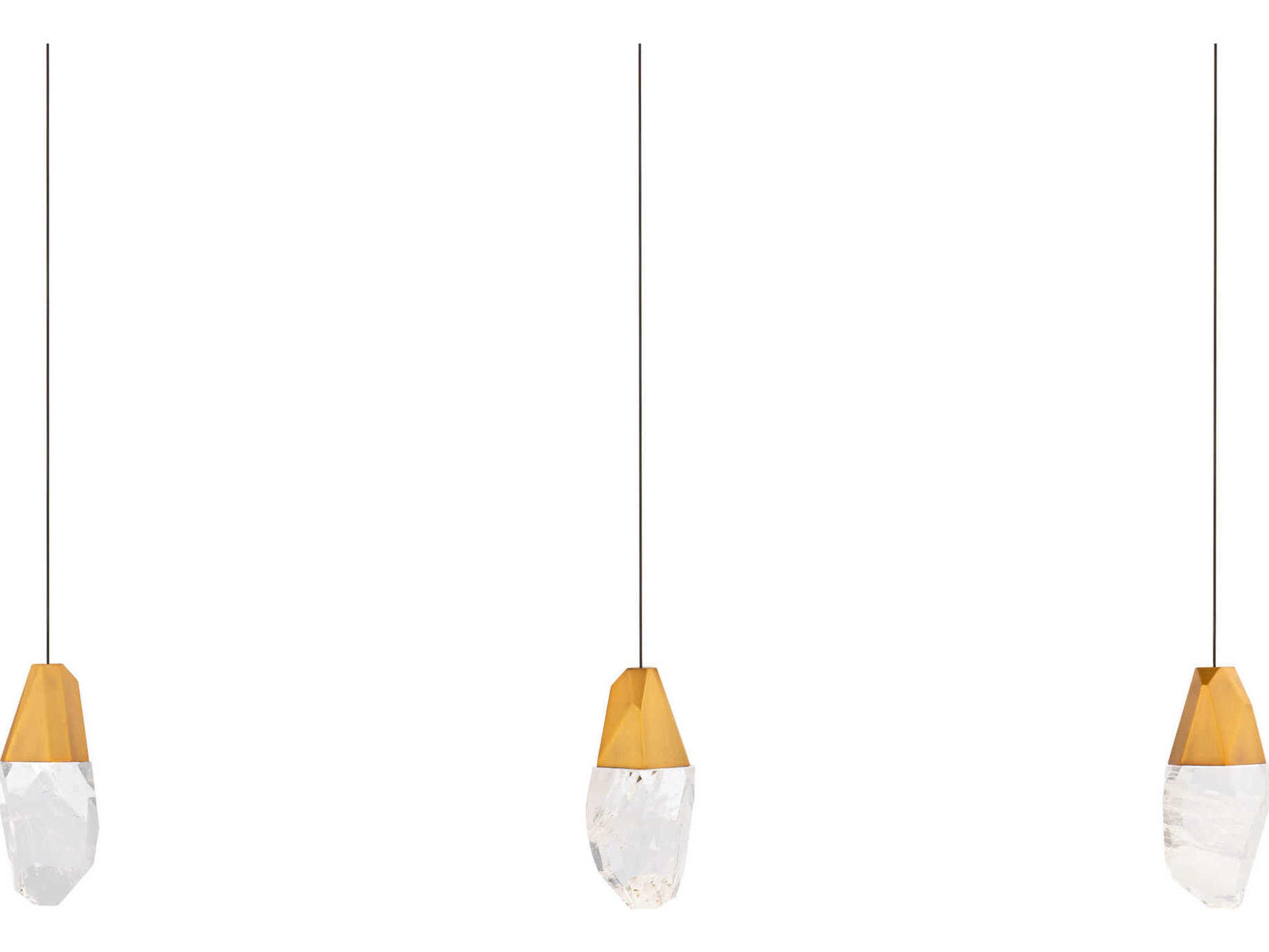 Martini 3-Light Aged Brass Island Pendant