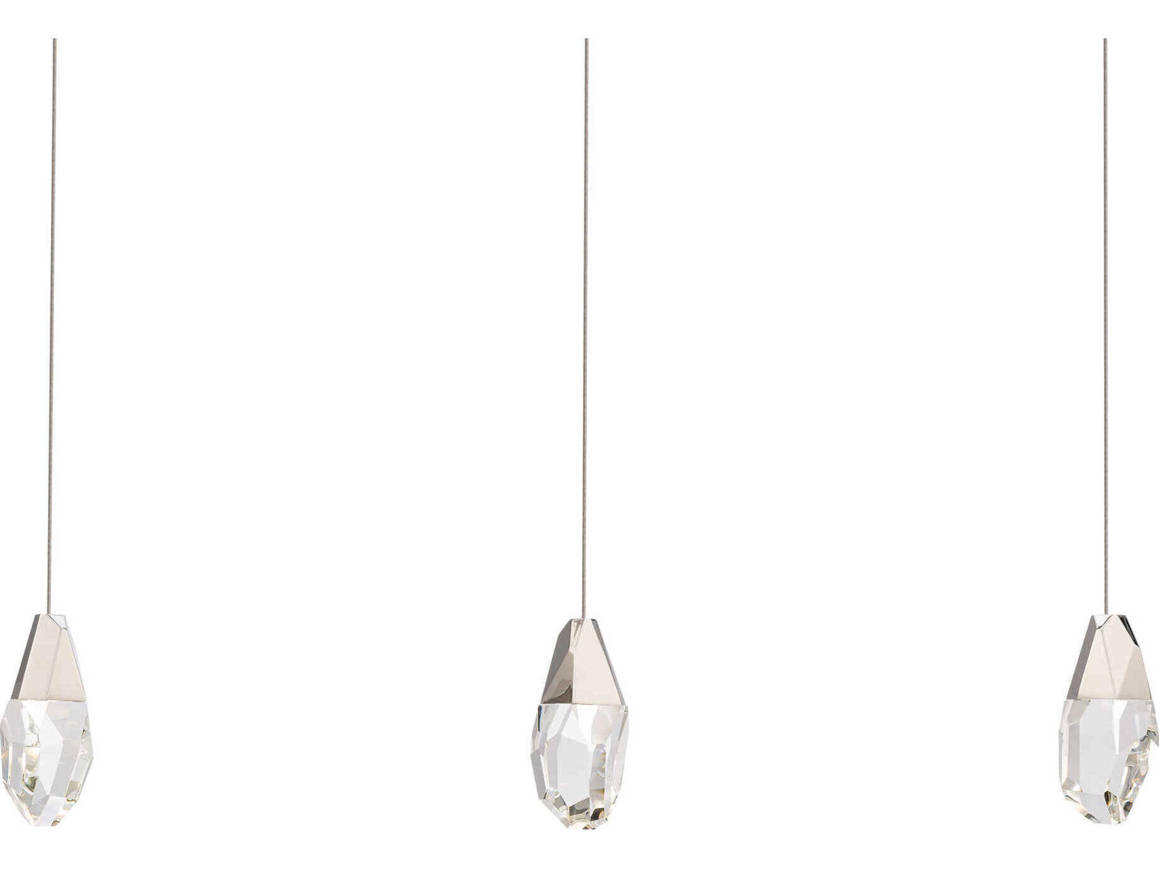 Martini 3-Light Polished Nickel Island Pendant