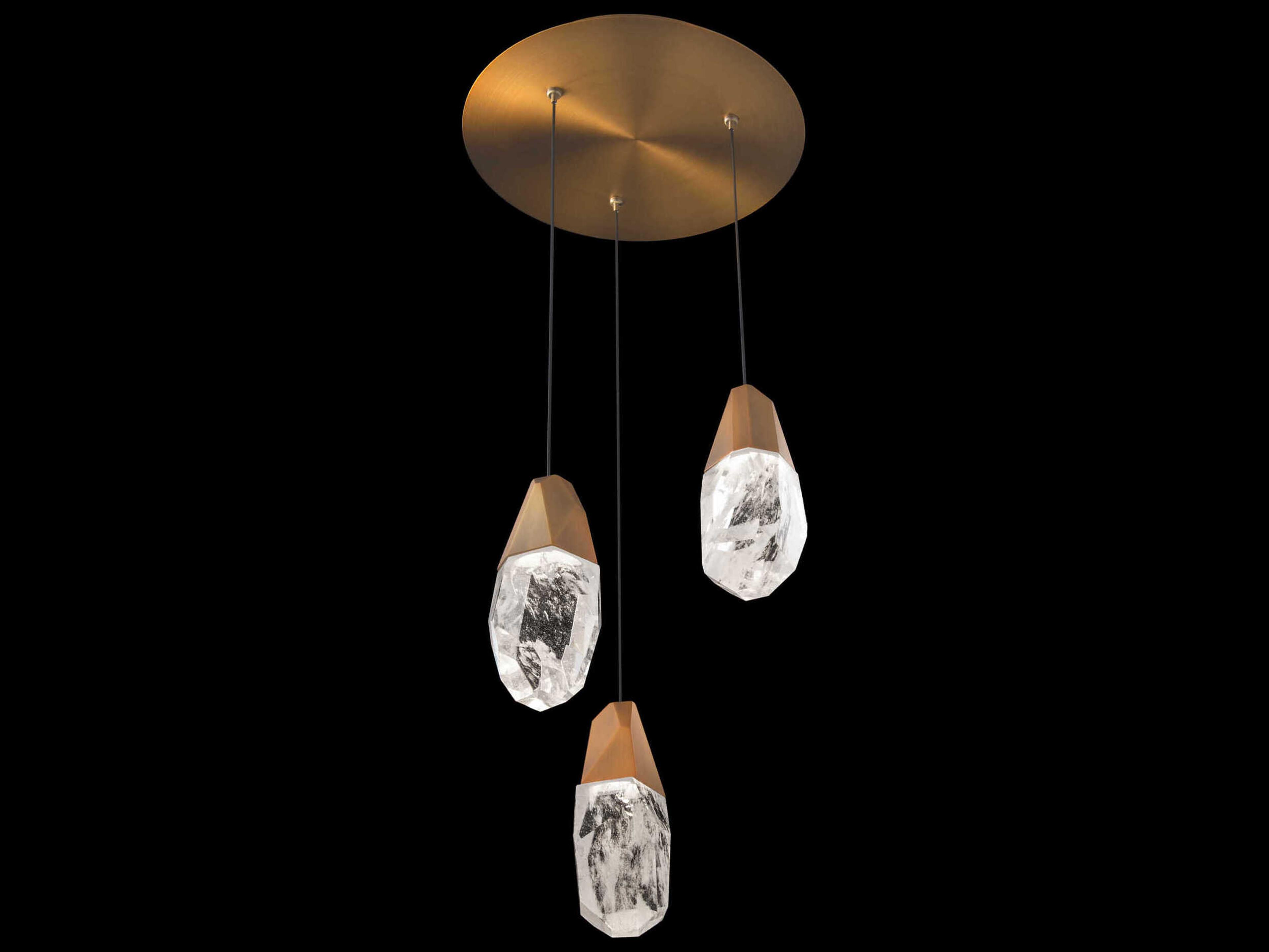 Schonbek Martini 3-Light Aged Brass Mini Pendant