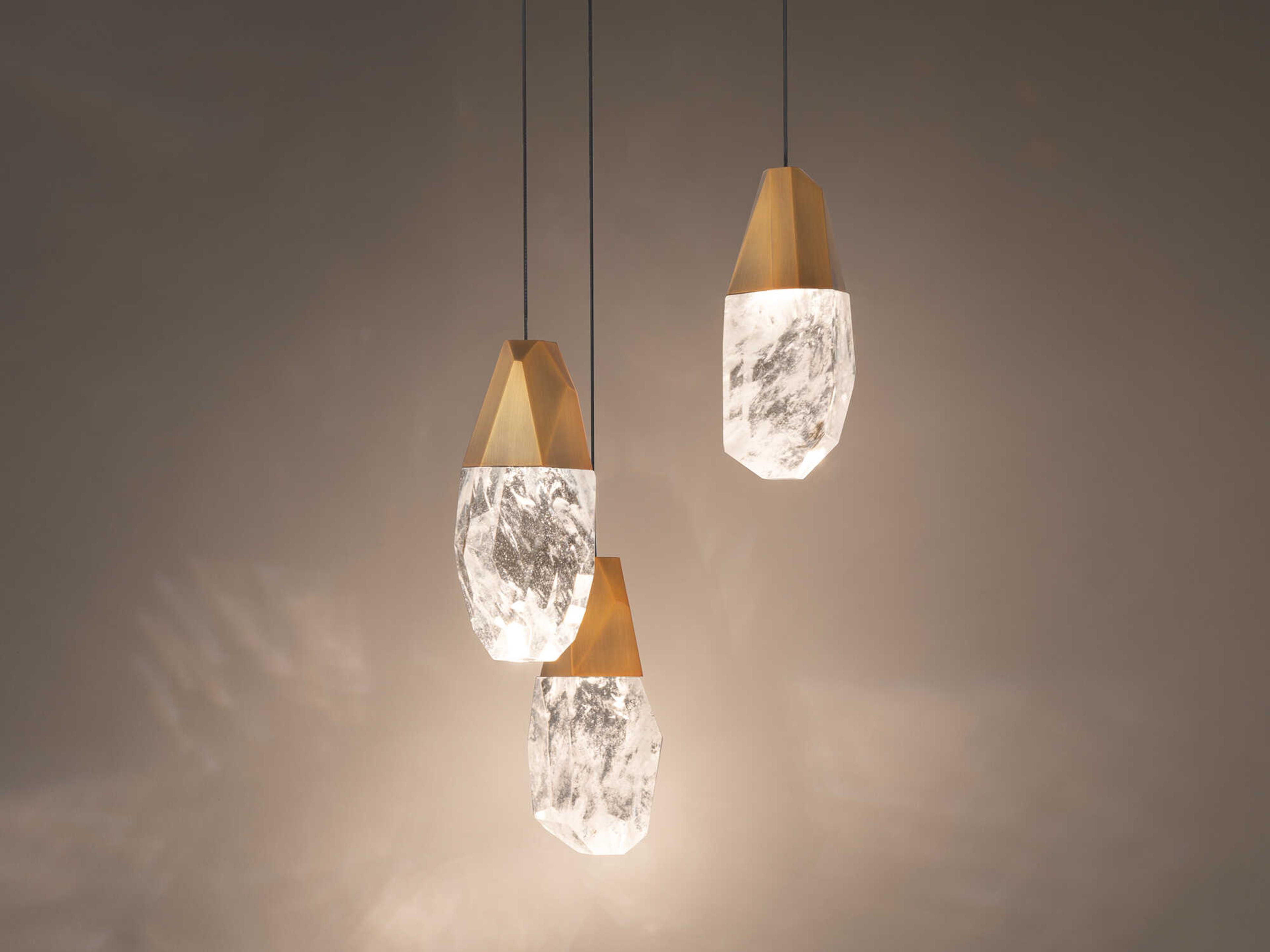 Schonbek Martini 3-Light Aged Brass Mini Pendant