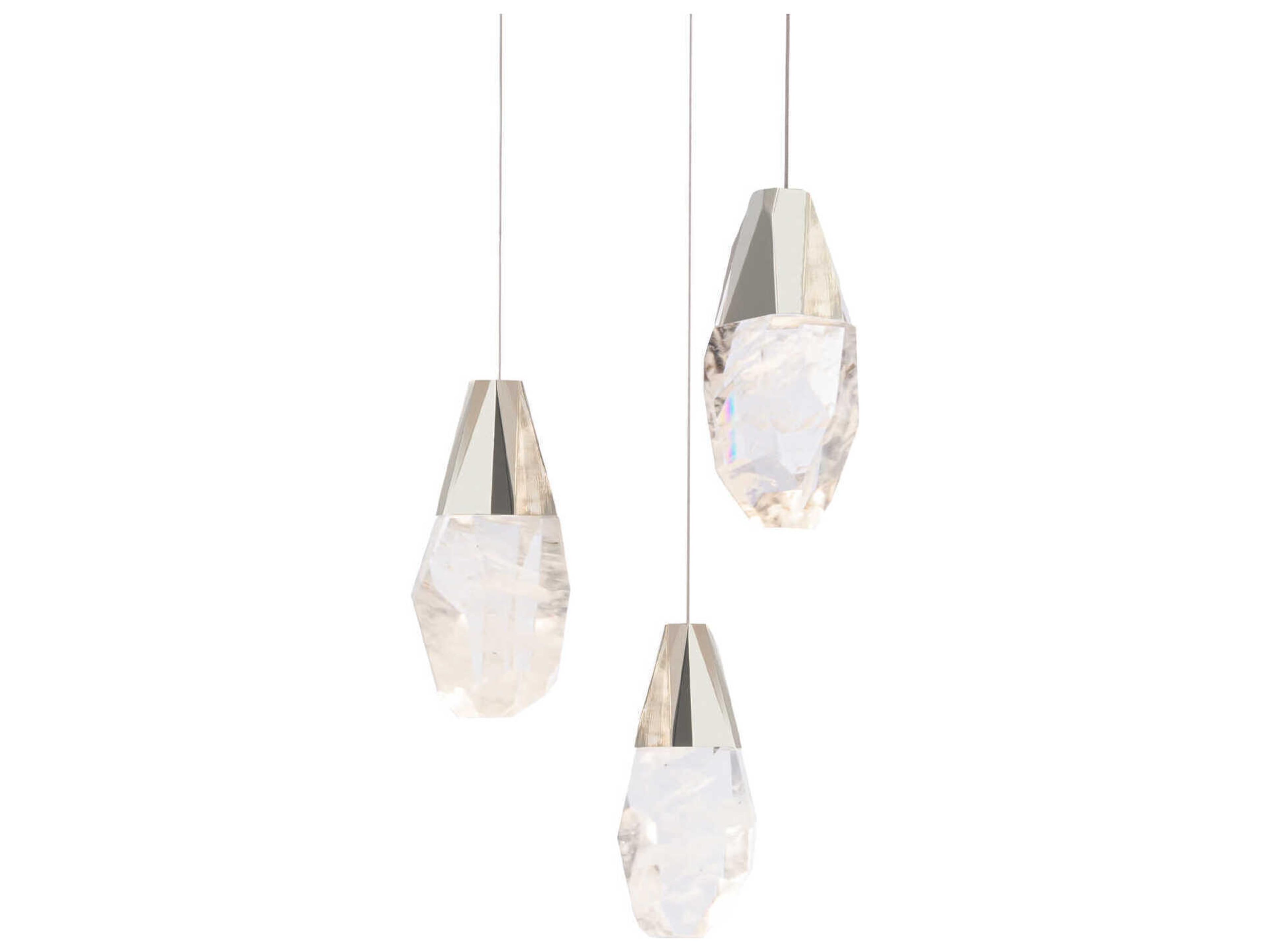Martini 3-Light Polished Nickel Mini Pendant