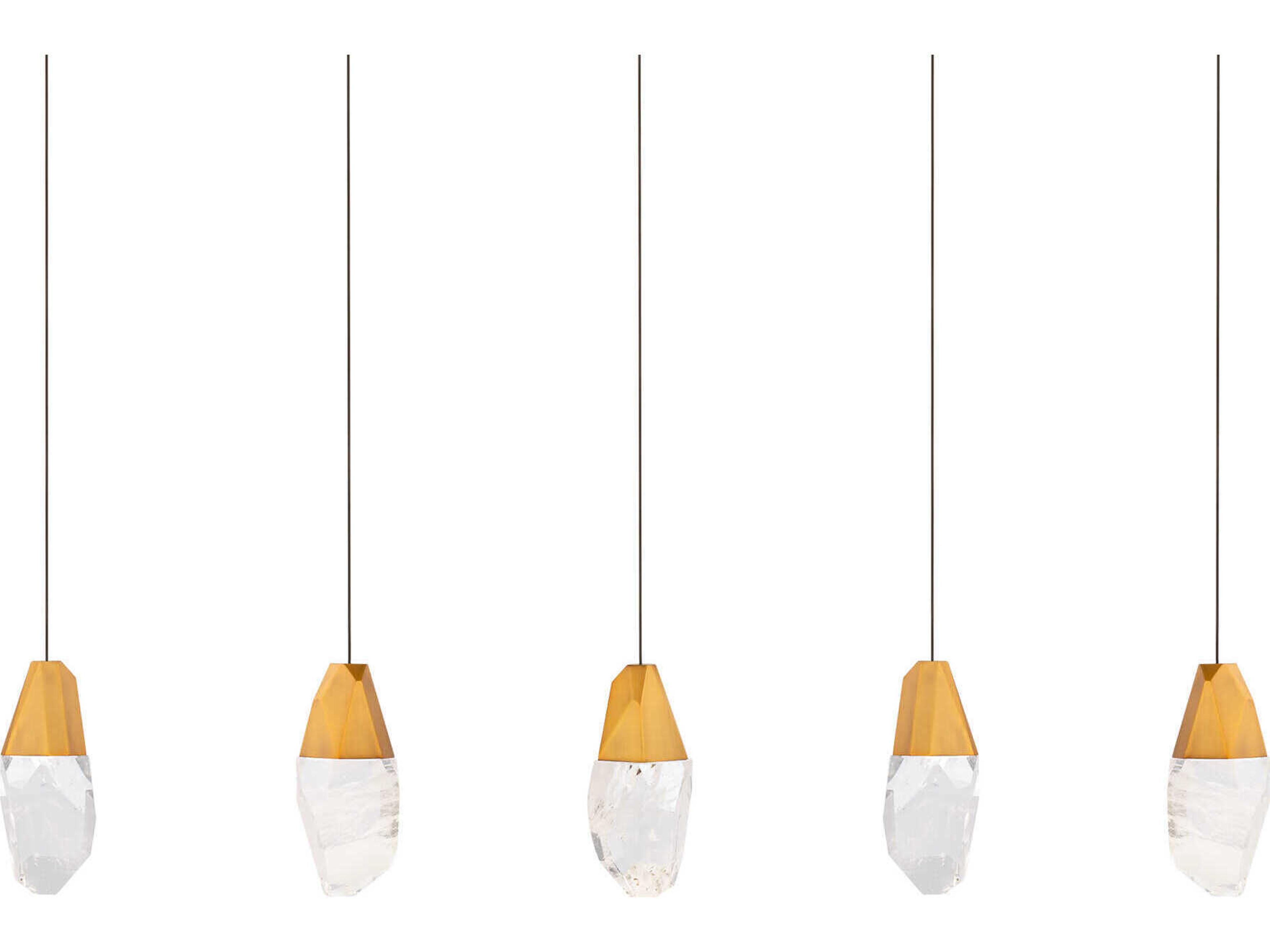 Martini 5-Light Aged Brass Island Pendant