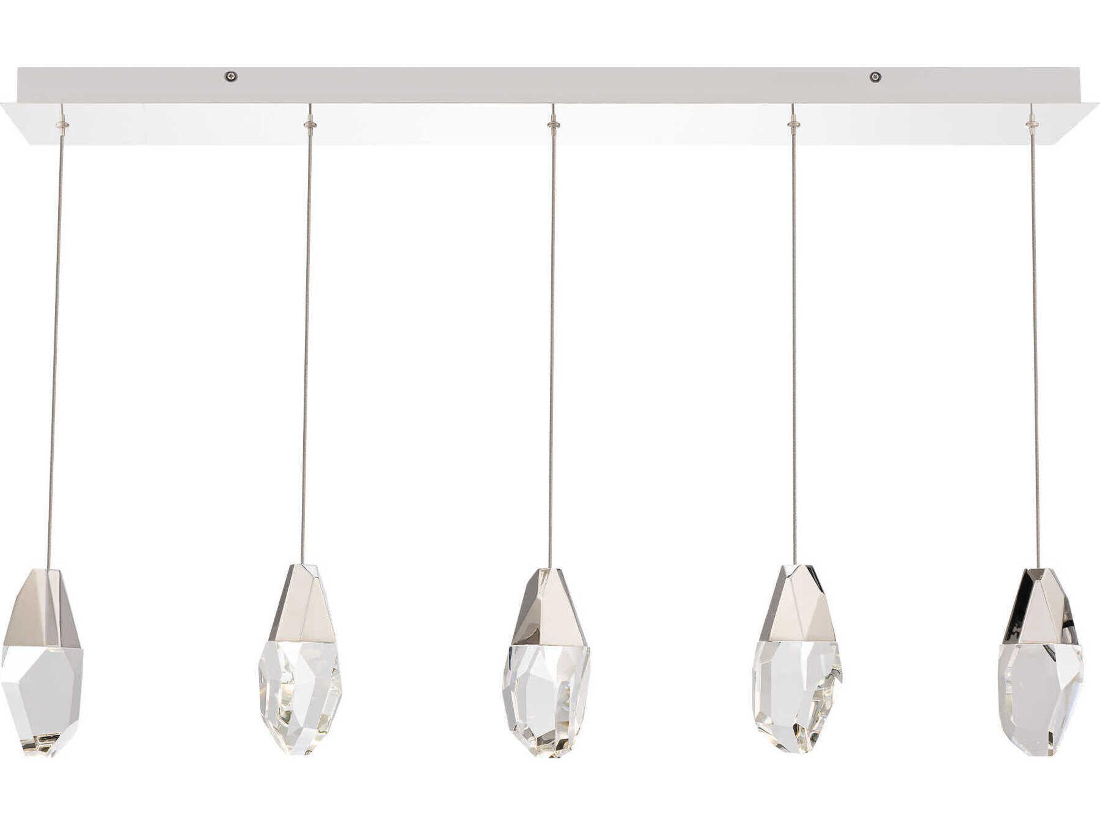 Martini 5-Light Polished Nickel Island Pendant