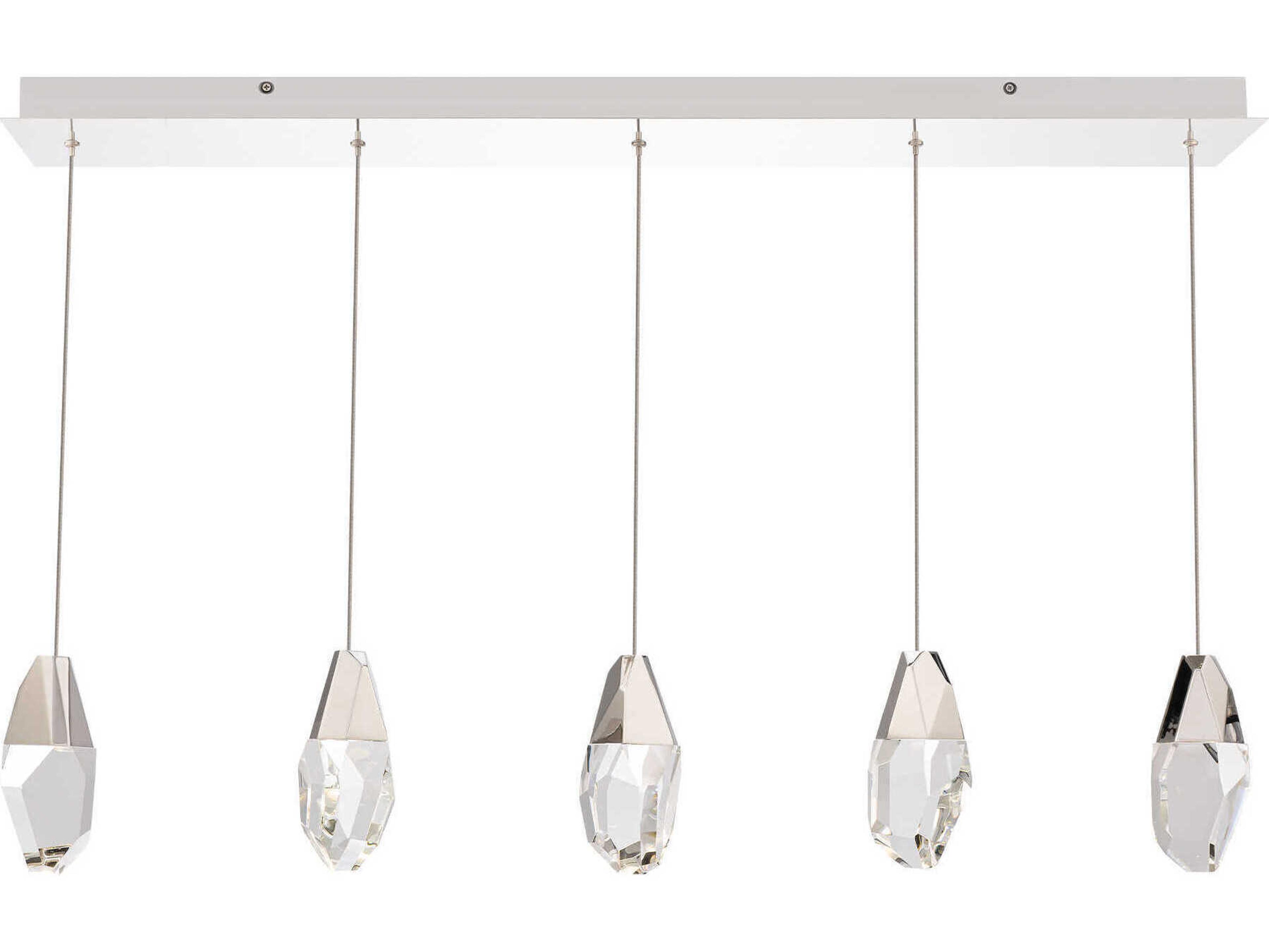 Martini 5-Light Polished Nickel Island Pendant