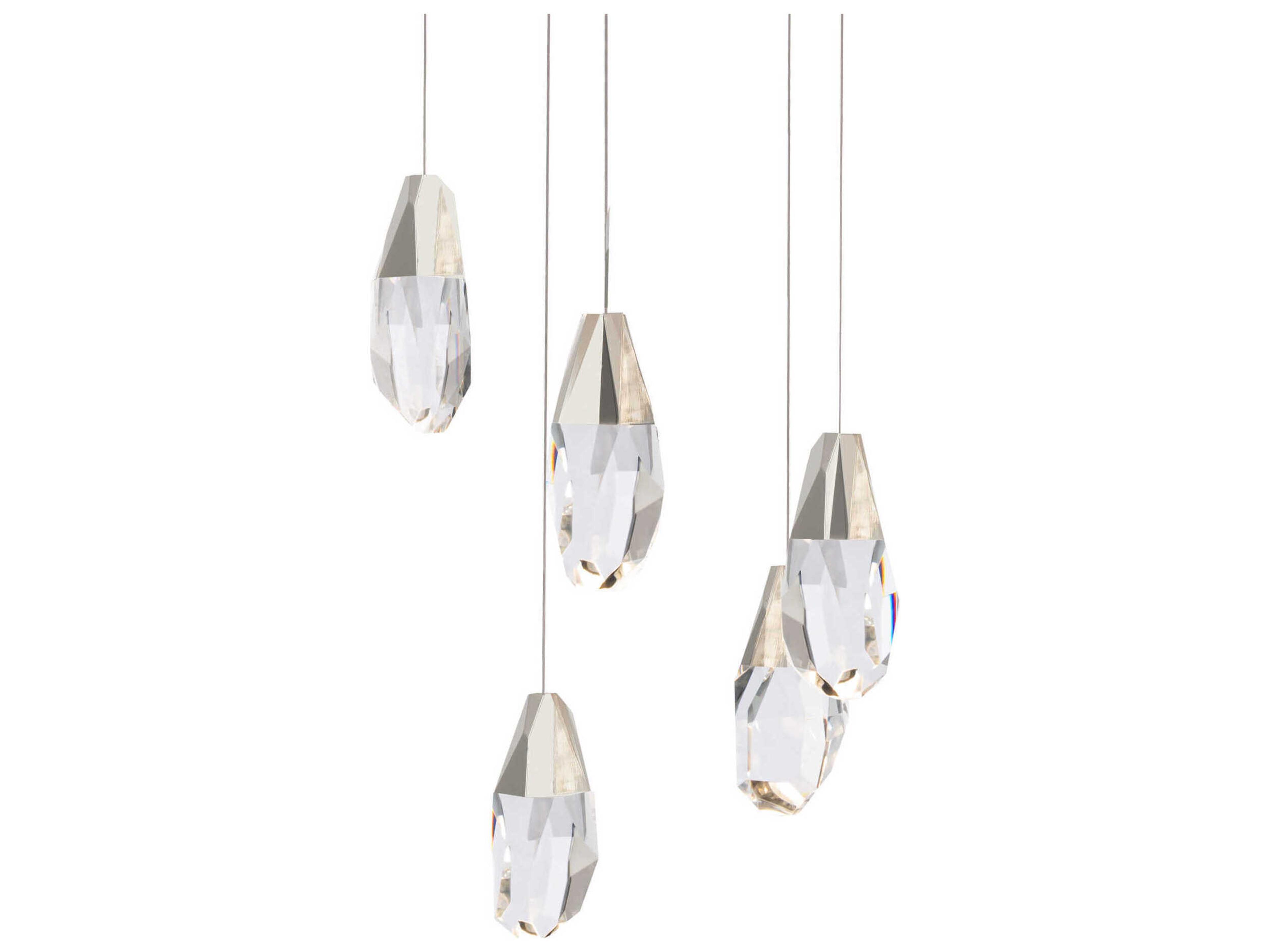 Martini 5-Light Polished Nickel Pendant