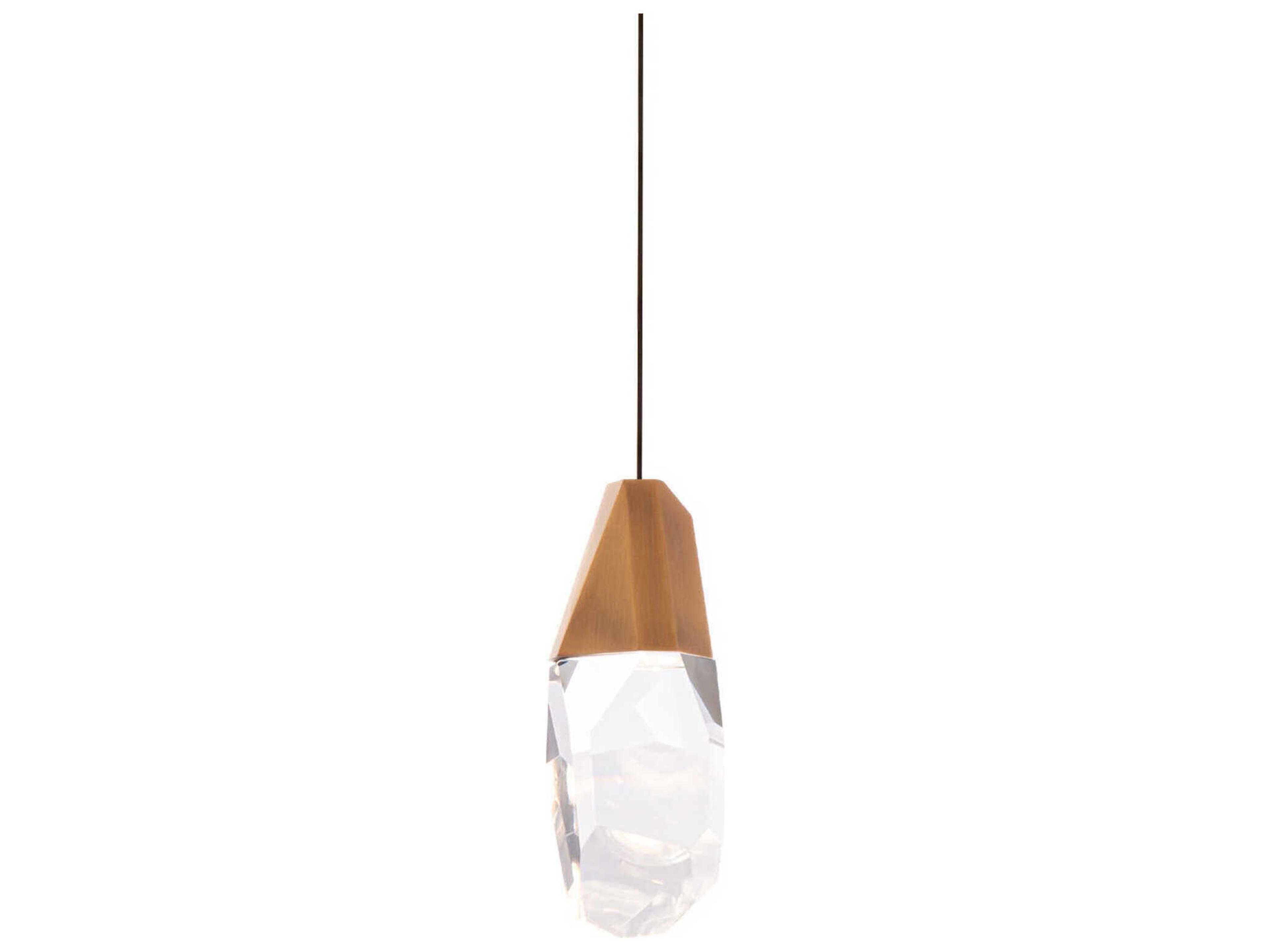Martini 1-Light Aged Brass Mini Pendant
