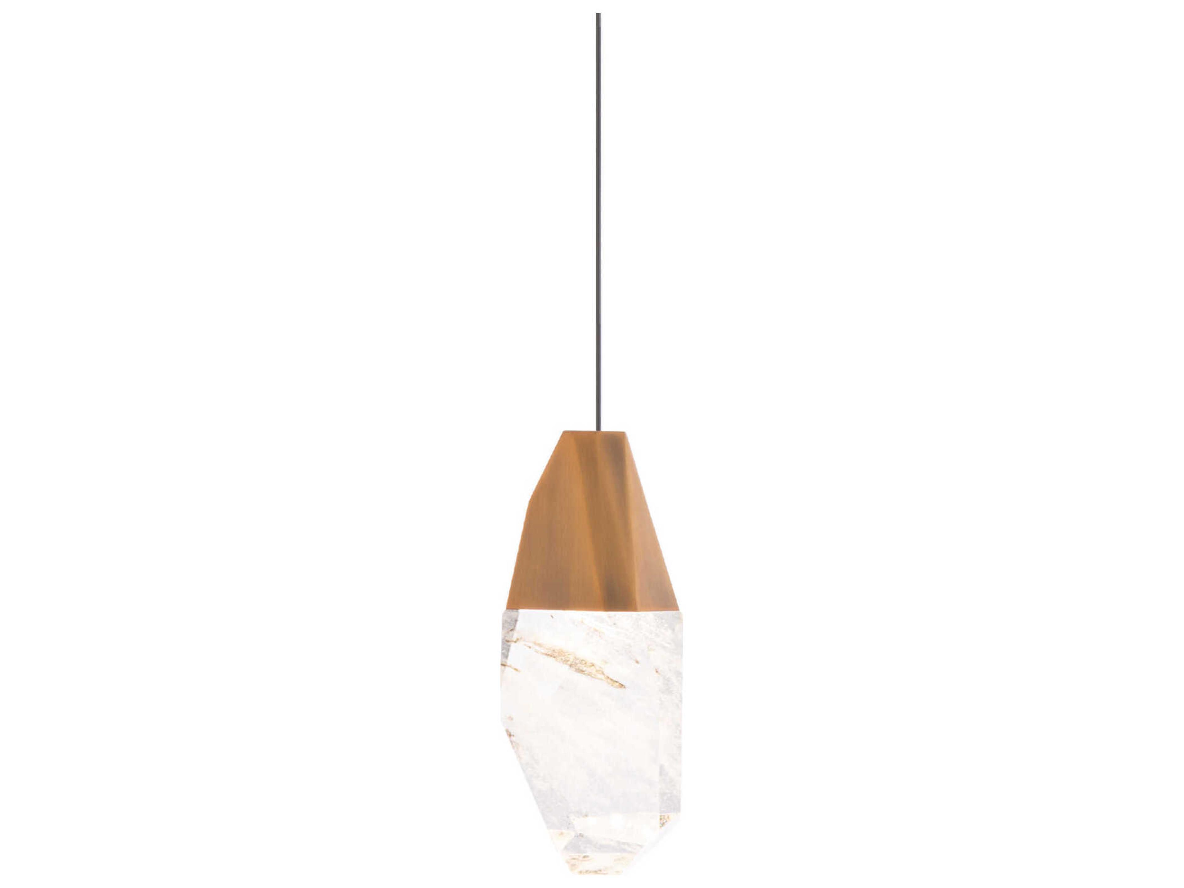 Martini 1-Light Aged Brass Mini Pendant
