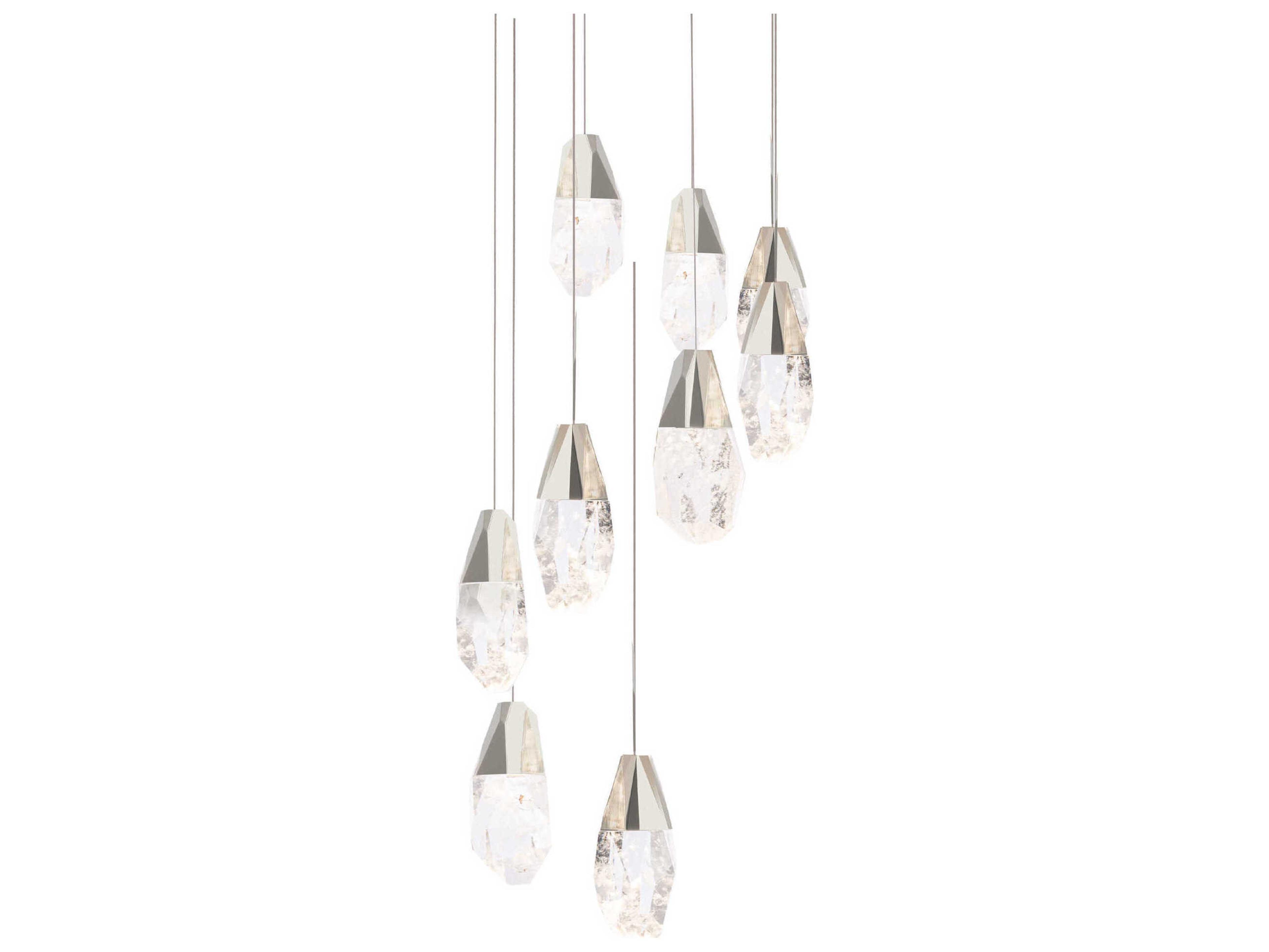 Martini 9-Light Polished Nickel Pendant