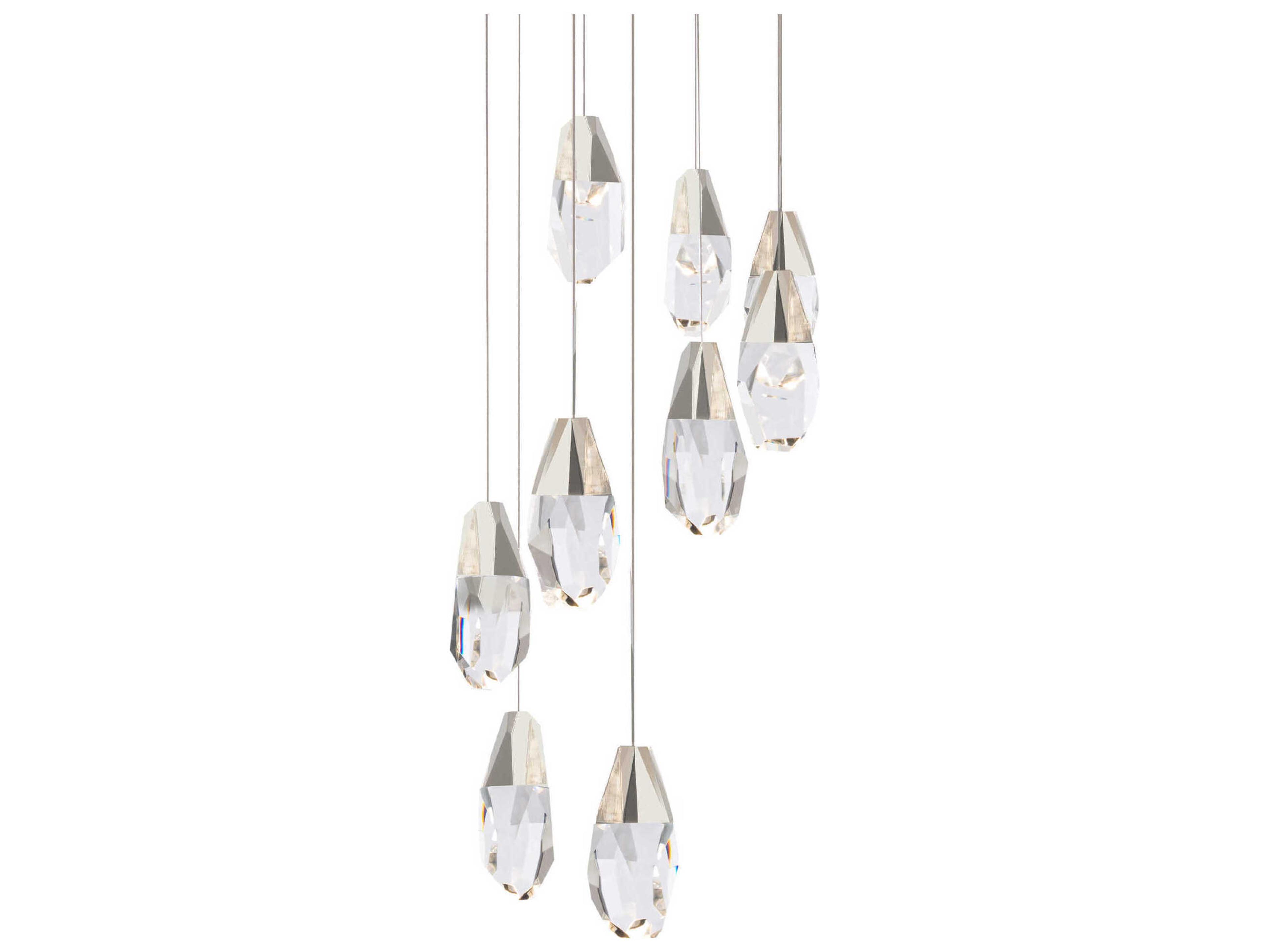Martini 9-Light Polished Nickel Pendant