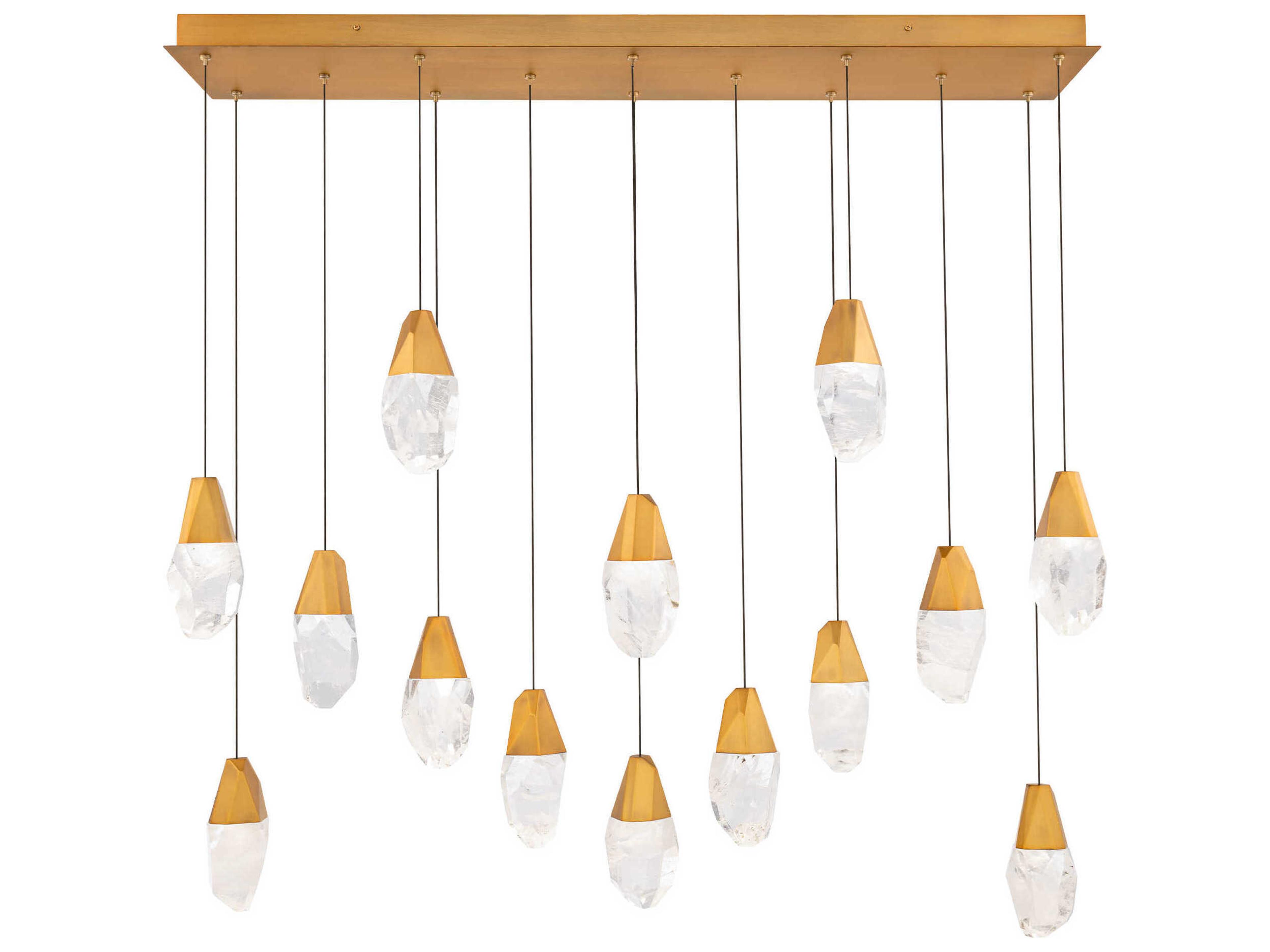 Martini 14-Light Aged Brass Island Pendant