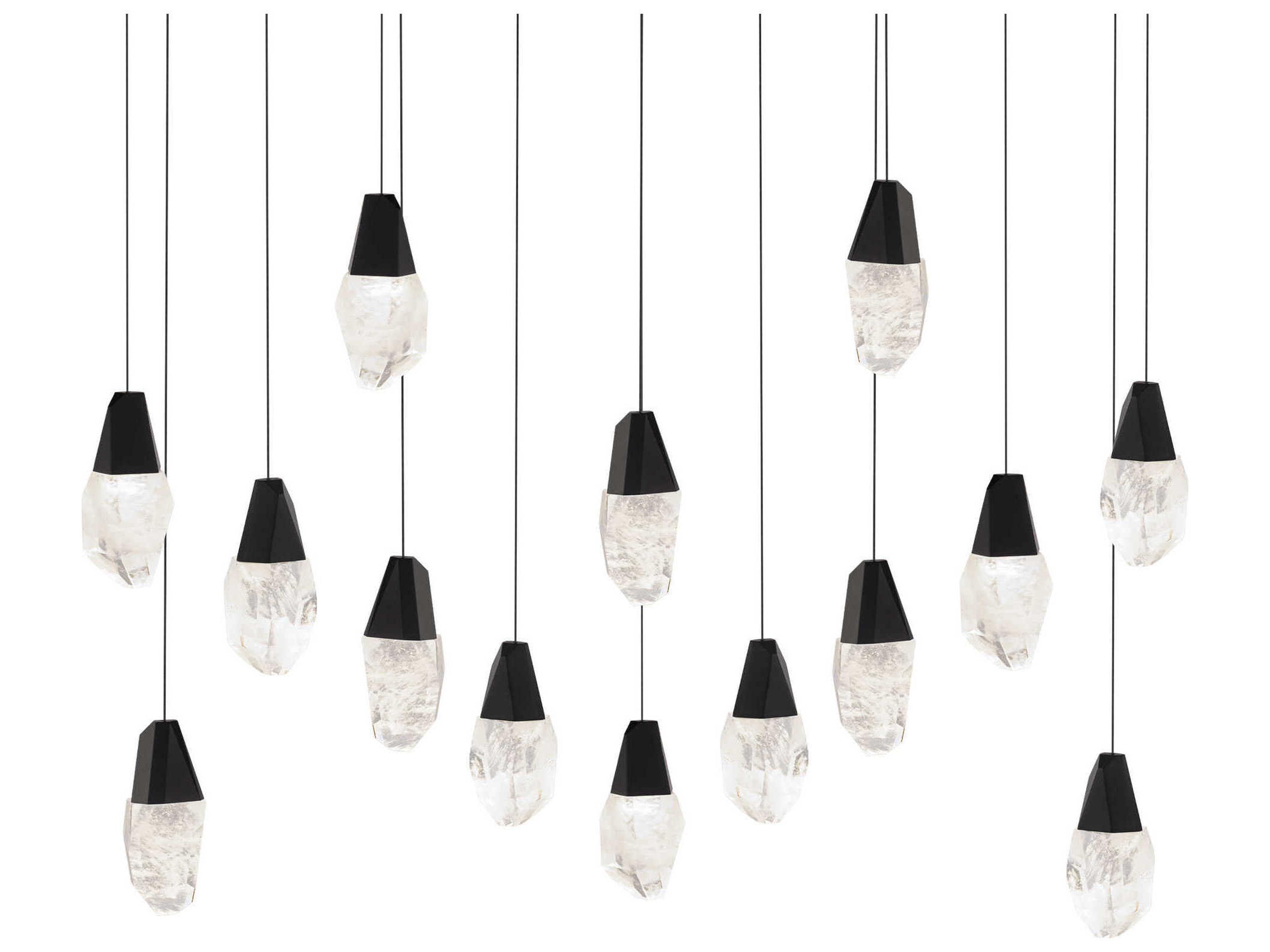 Martini 14-Light Black Island Pendant