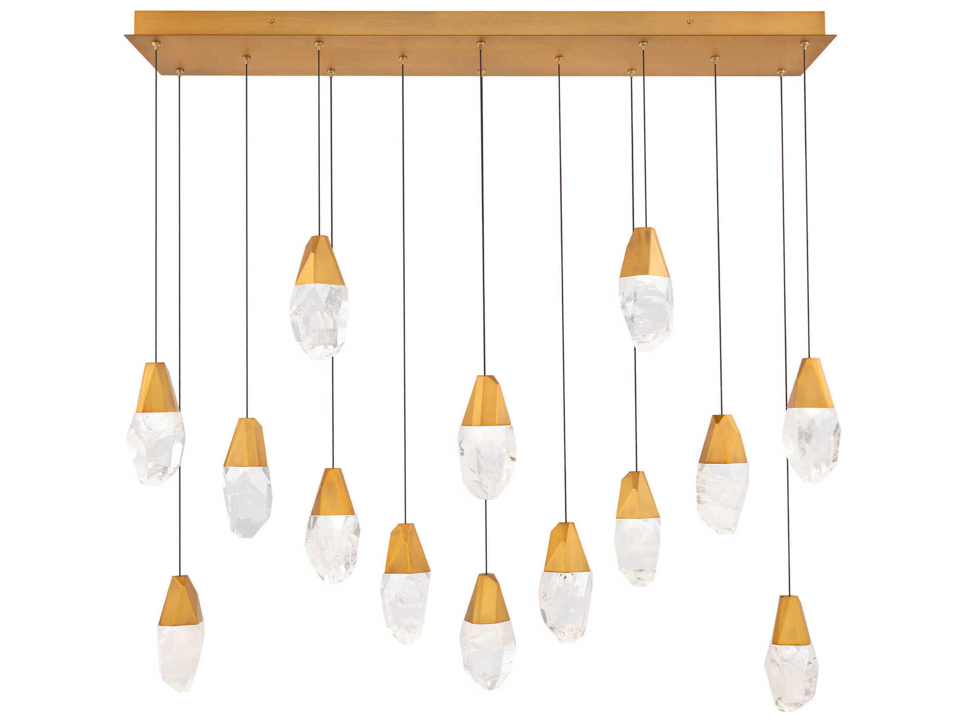 Martini 14-Light Aged Brass Island Pendant