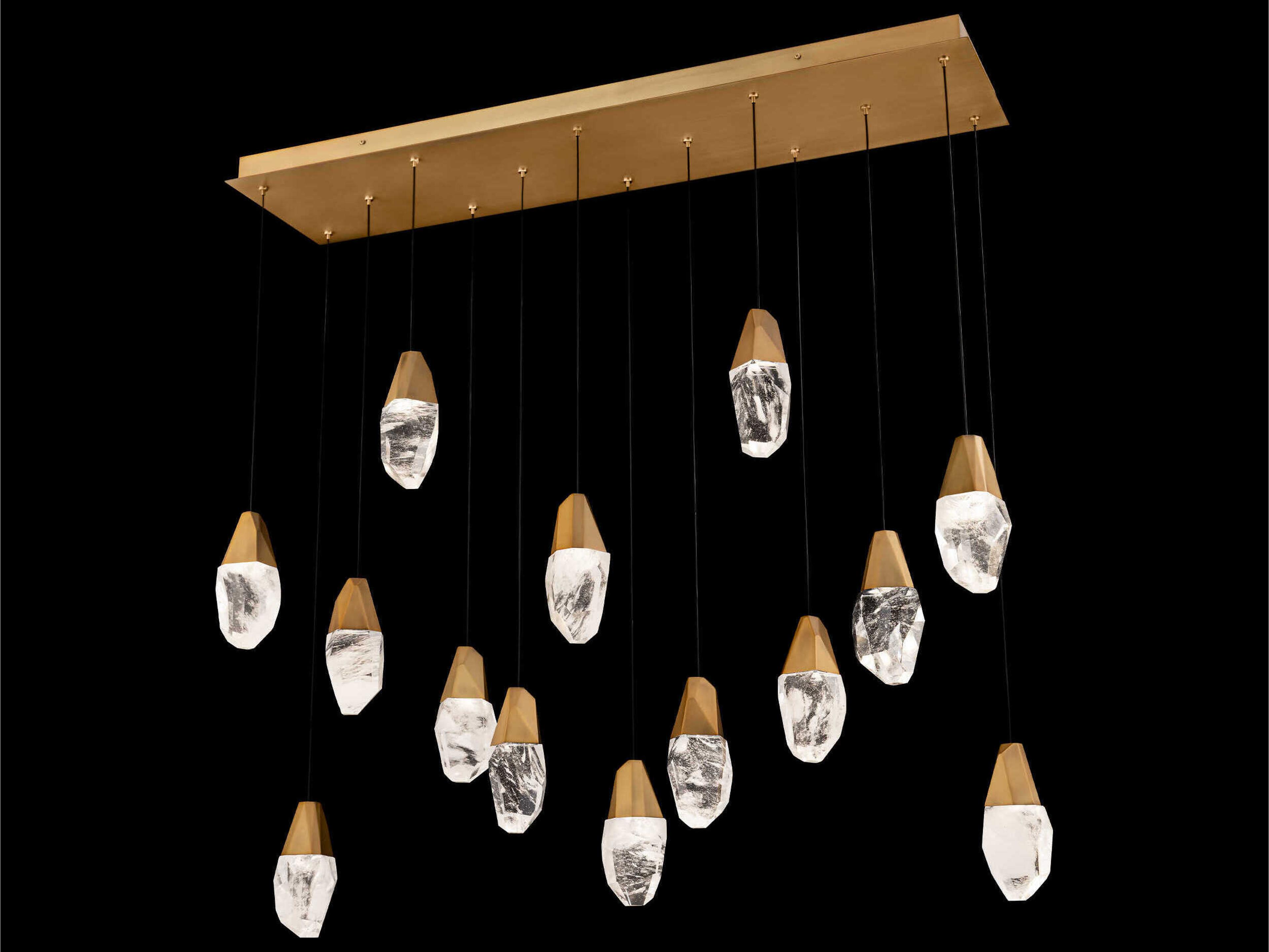 Schonbek Martini 14-Light Aged Brass Island Pendant