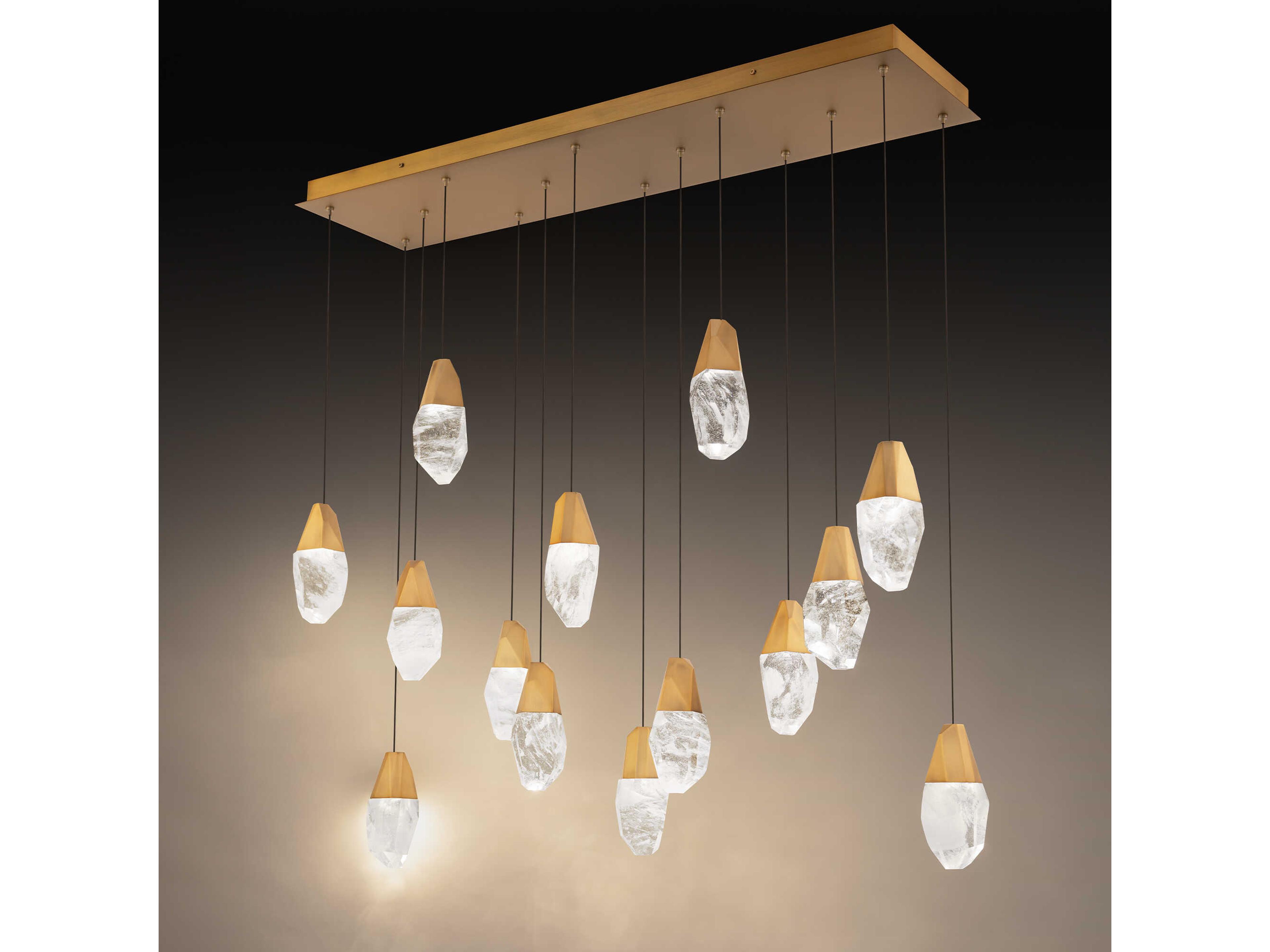 Schonbek Martini 14-Light Aged Brass Island Pendant