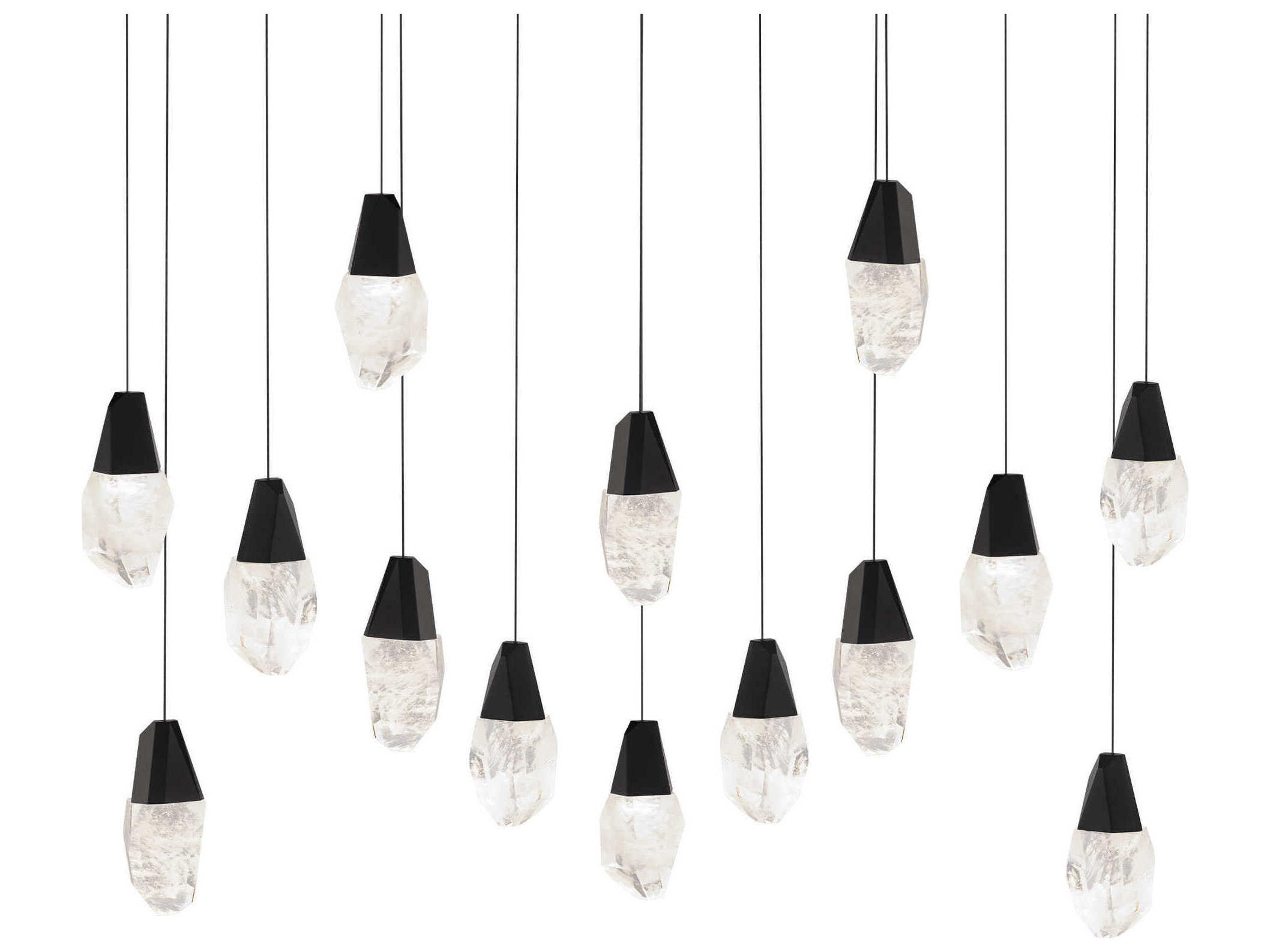 Martini 14-Light Black Island Pendant