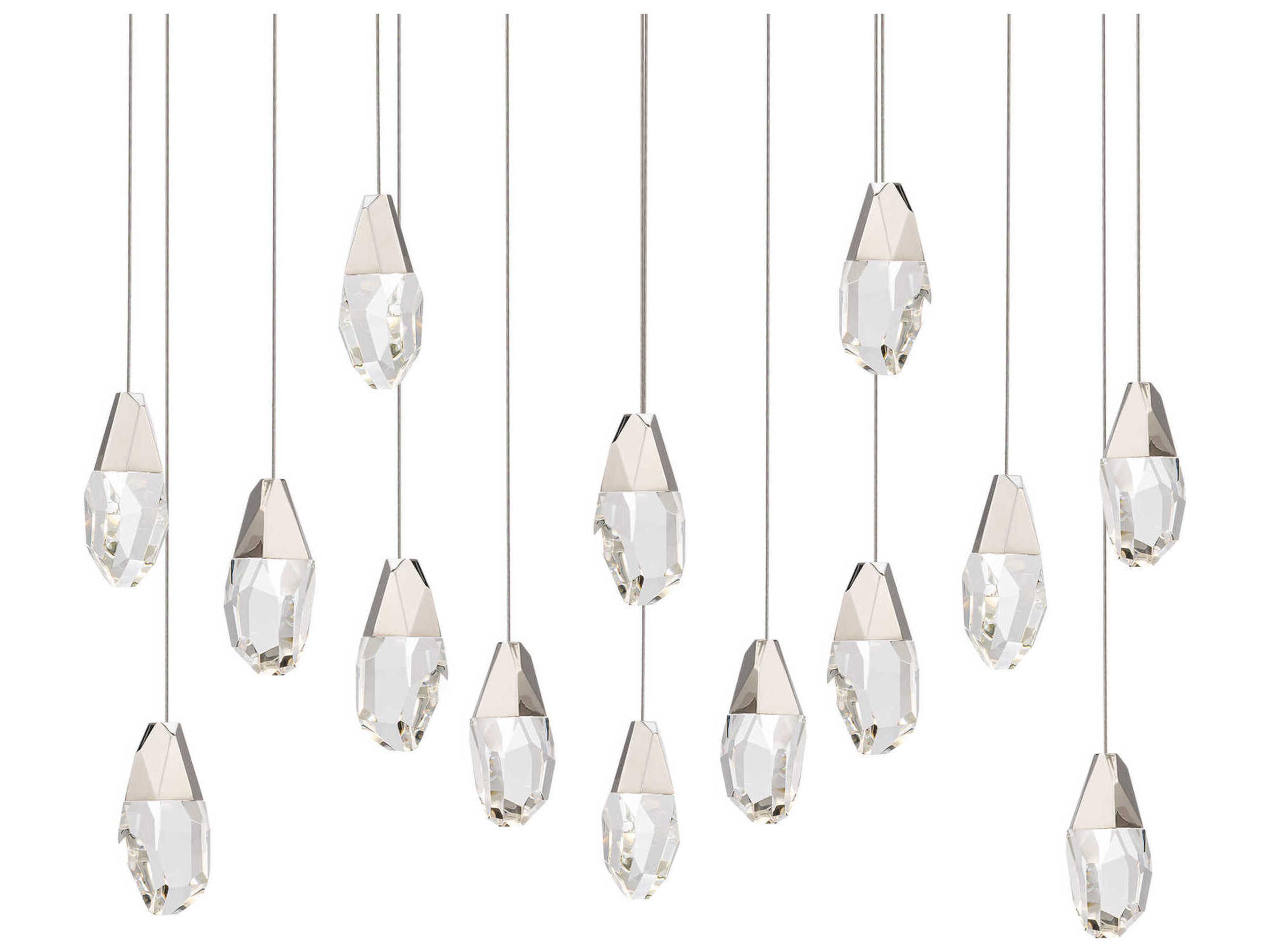 Martini 14-Light Polished Nickel Island Pendant