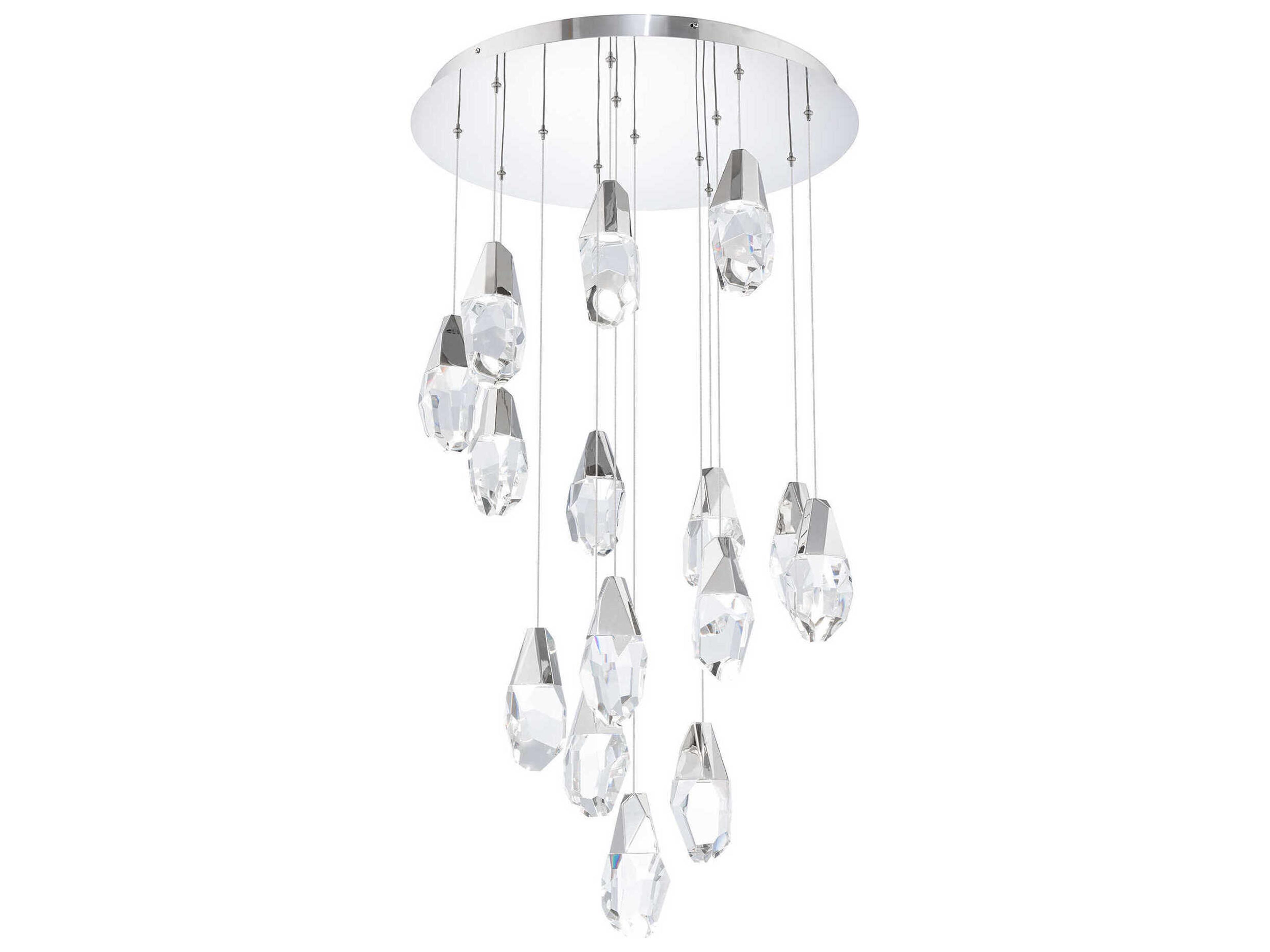 Martini 15-Light Polished Nickel Pendant