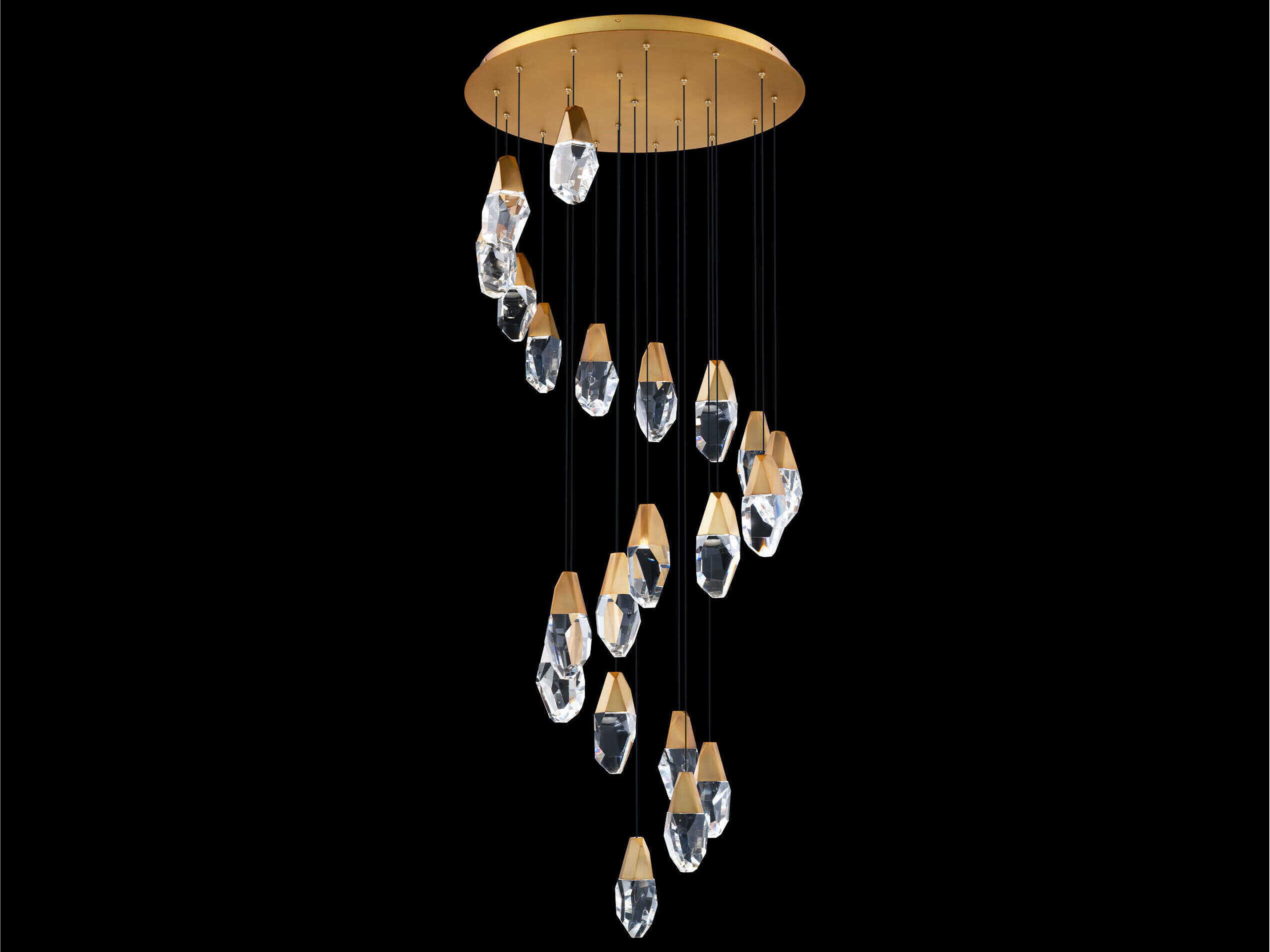 Schonbek Martini 21-Light Aged Brass Pendant