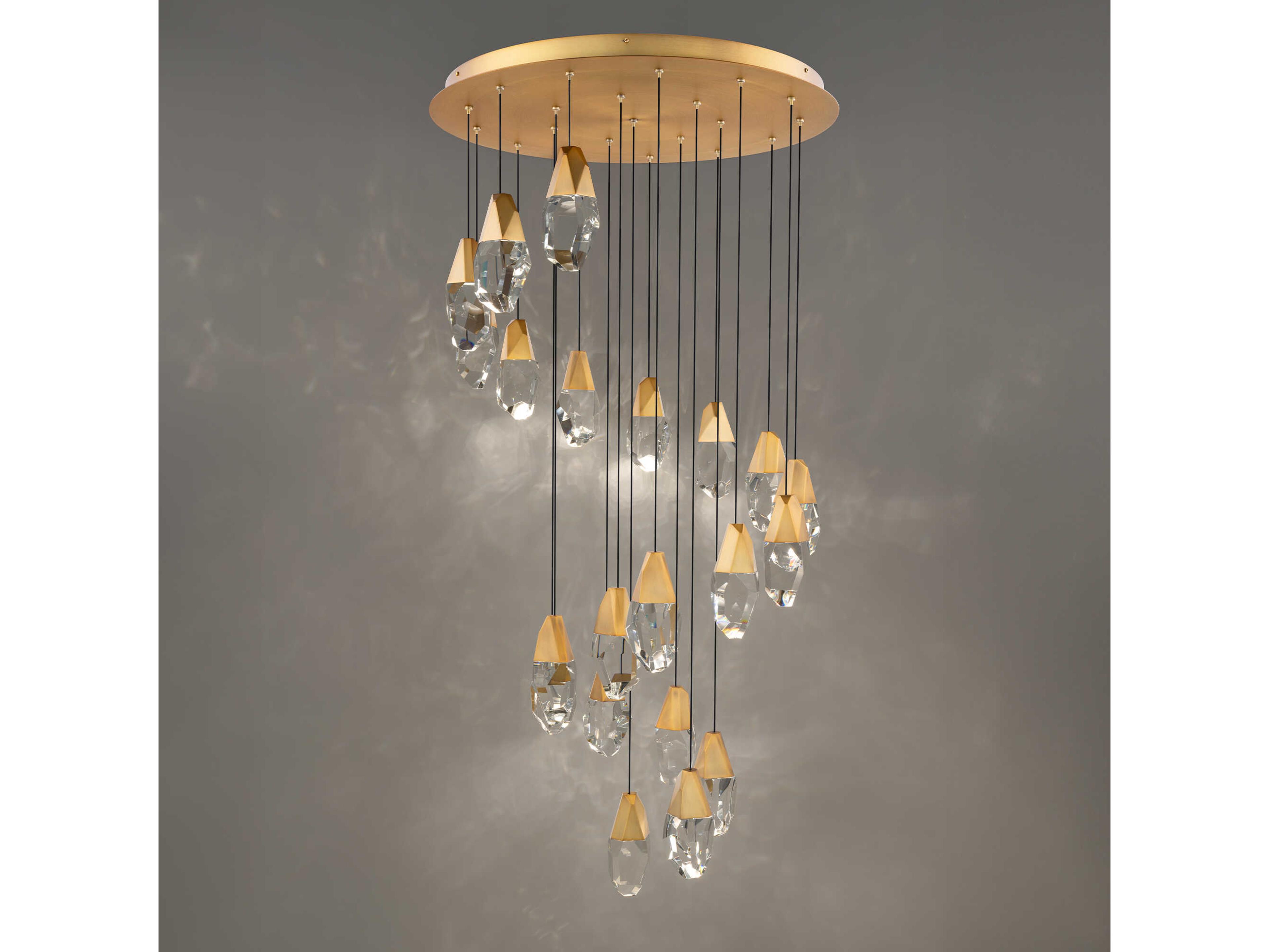Schonbek Martini 21-Light Aged Brass Pendant