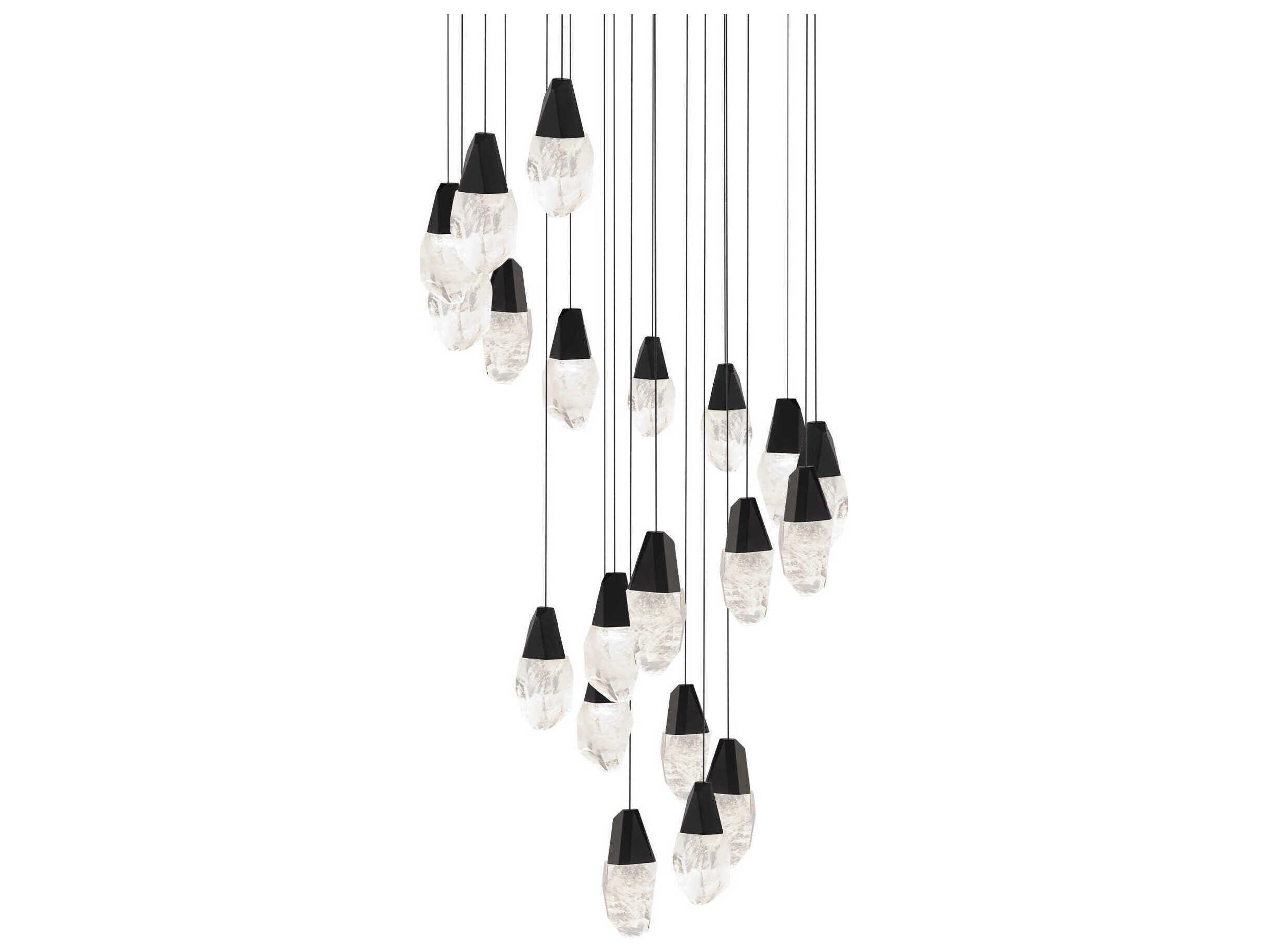 Martini 21-Light Black Pendant