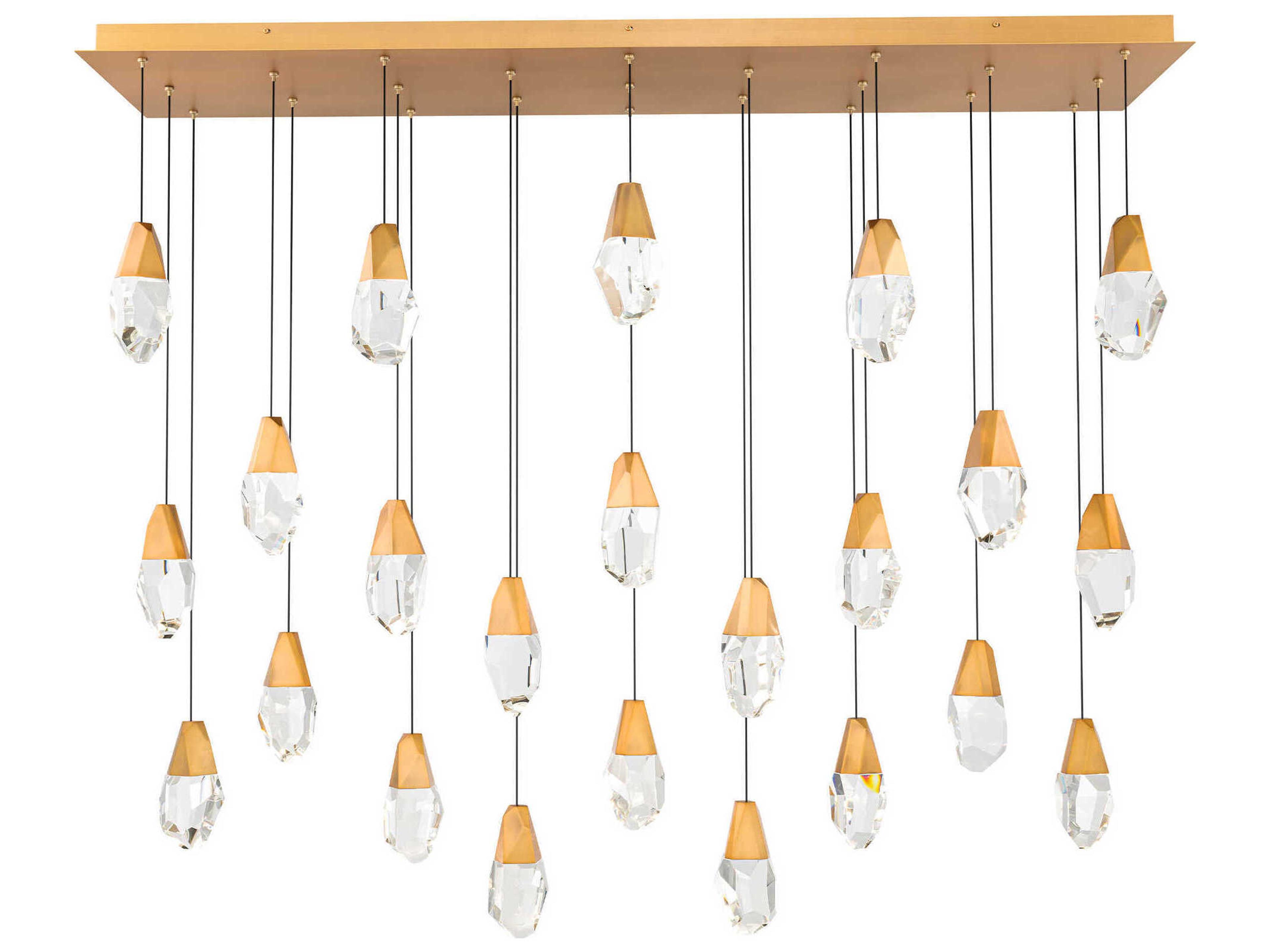 Martini 23-Light Aged Brass Island Pendant