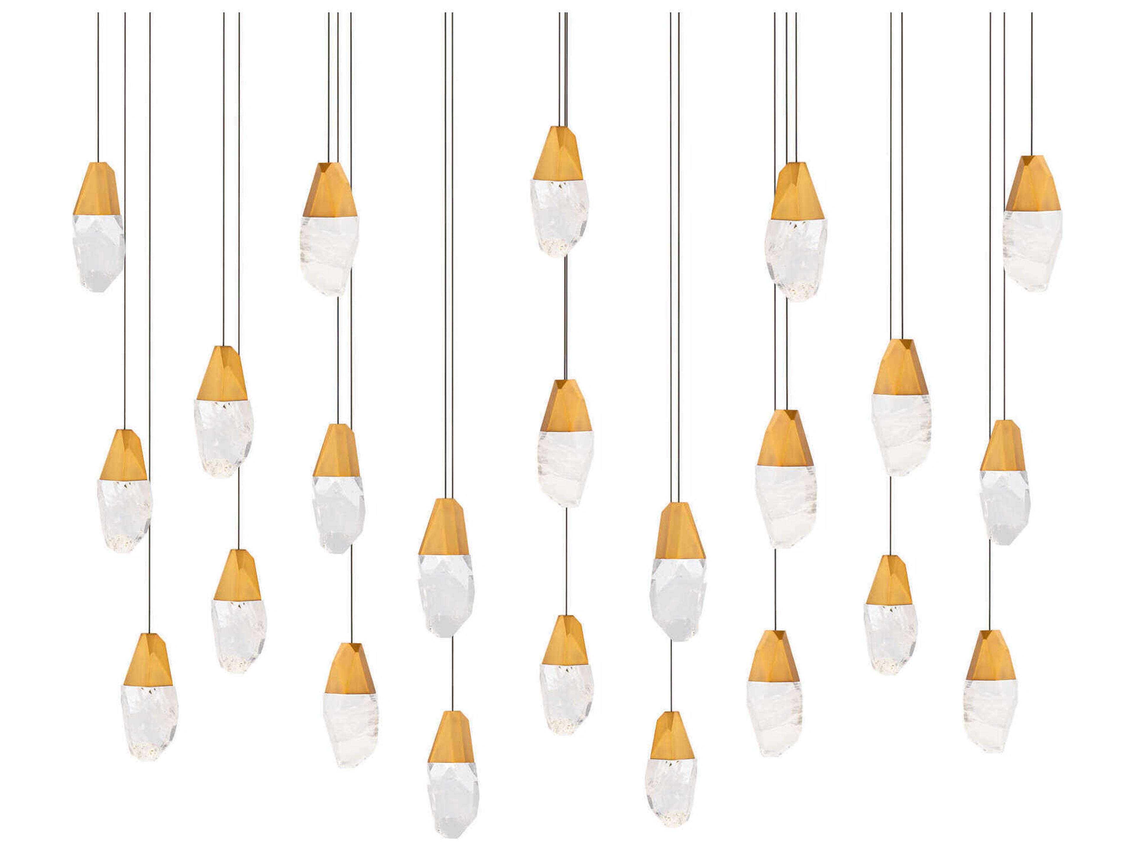 Martini 23-Light Aged Brass Island Pendant