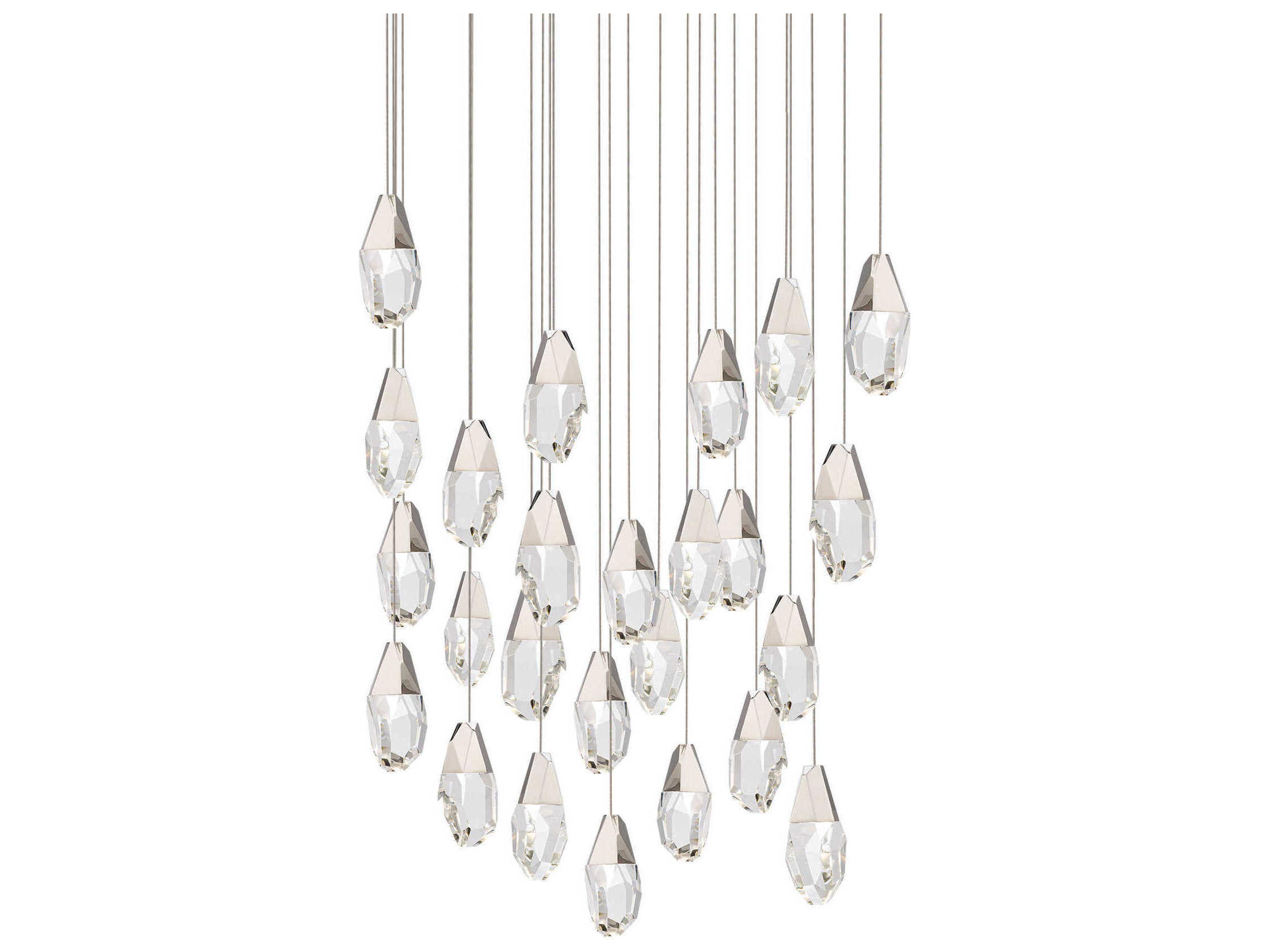 Martini 25-Light Polished Nickel Pendant