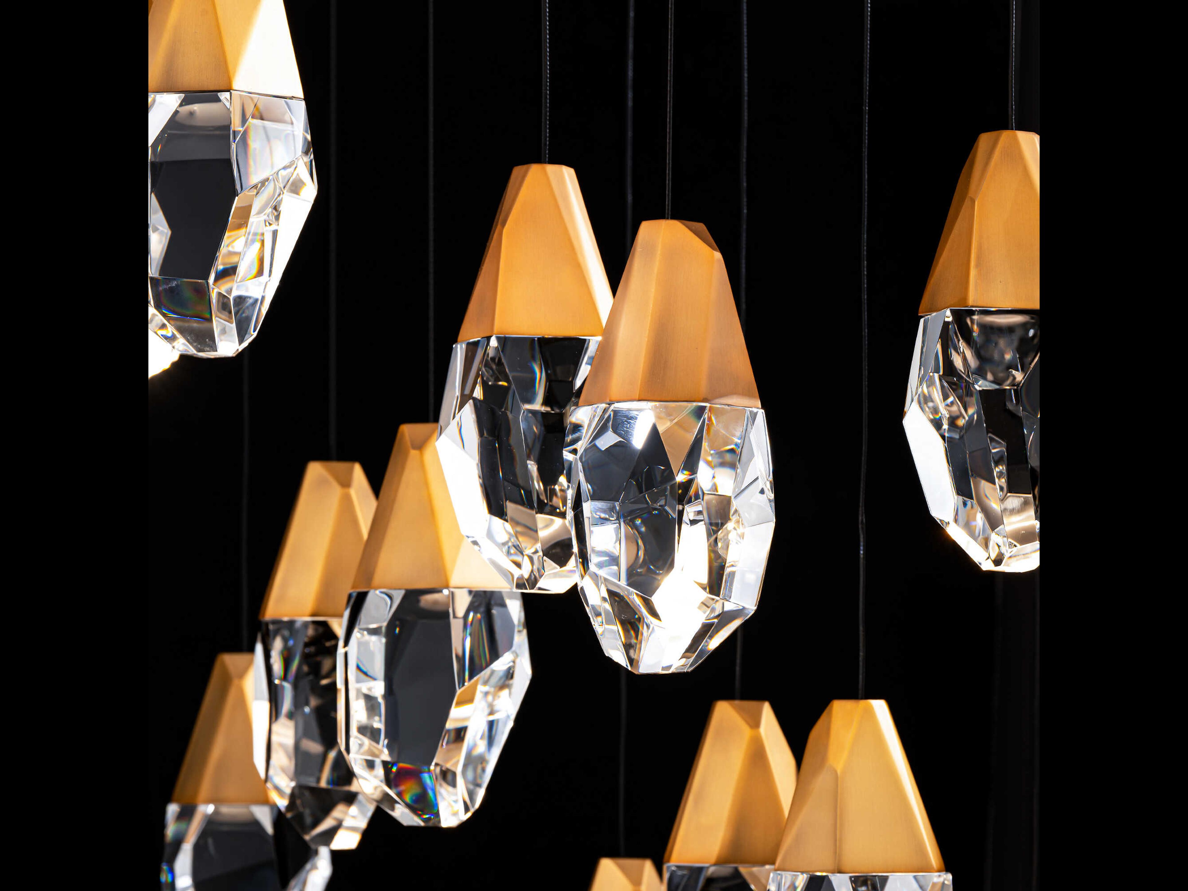 Schonbek Martini 41-Light Aged Brass Pendant