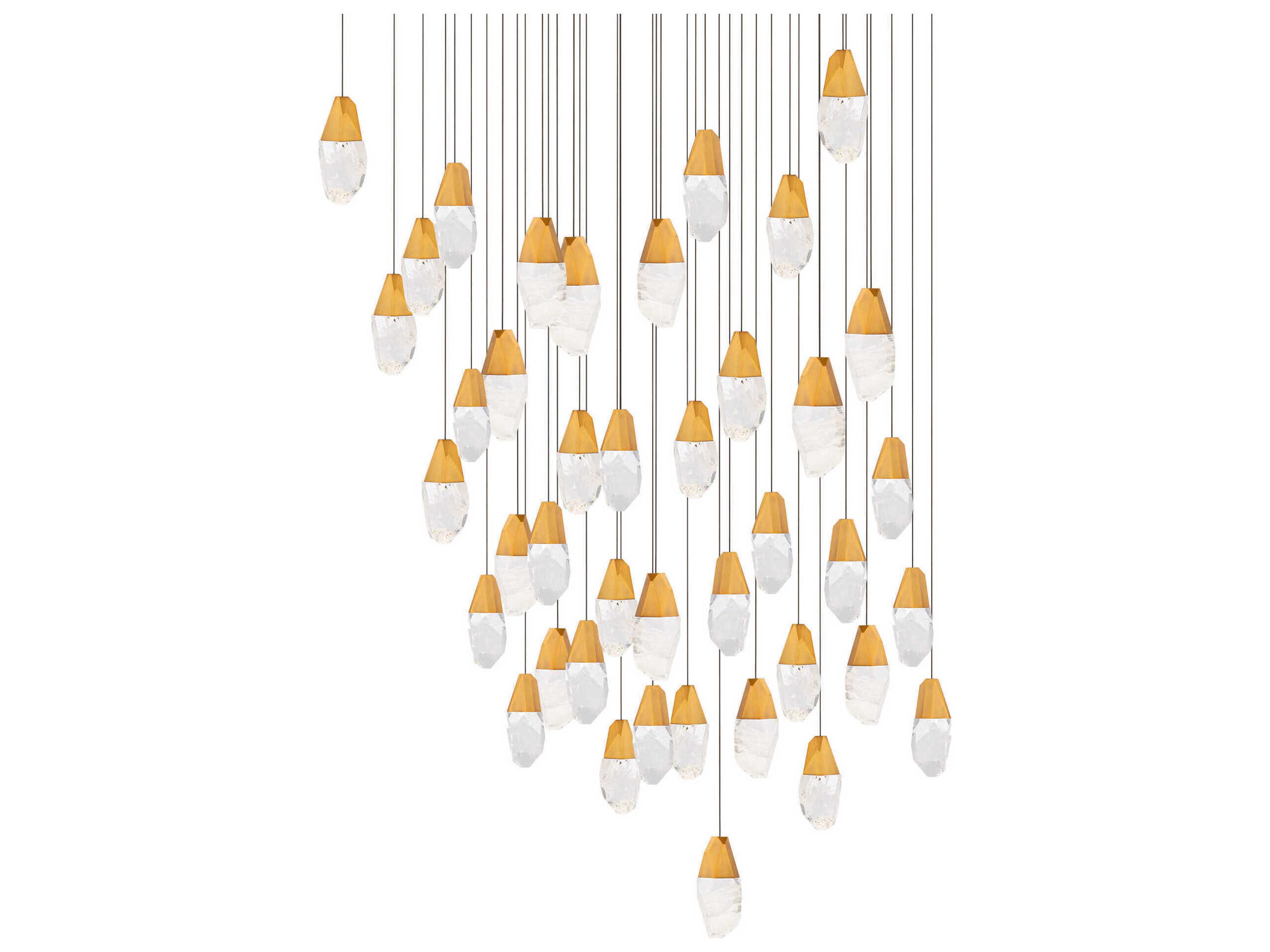 Martini 41-Light Aged Brass Pendant