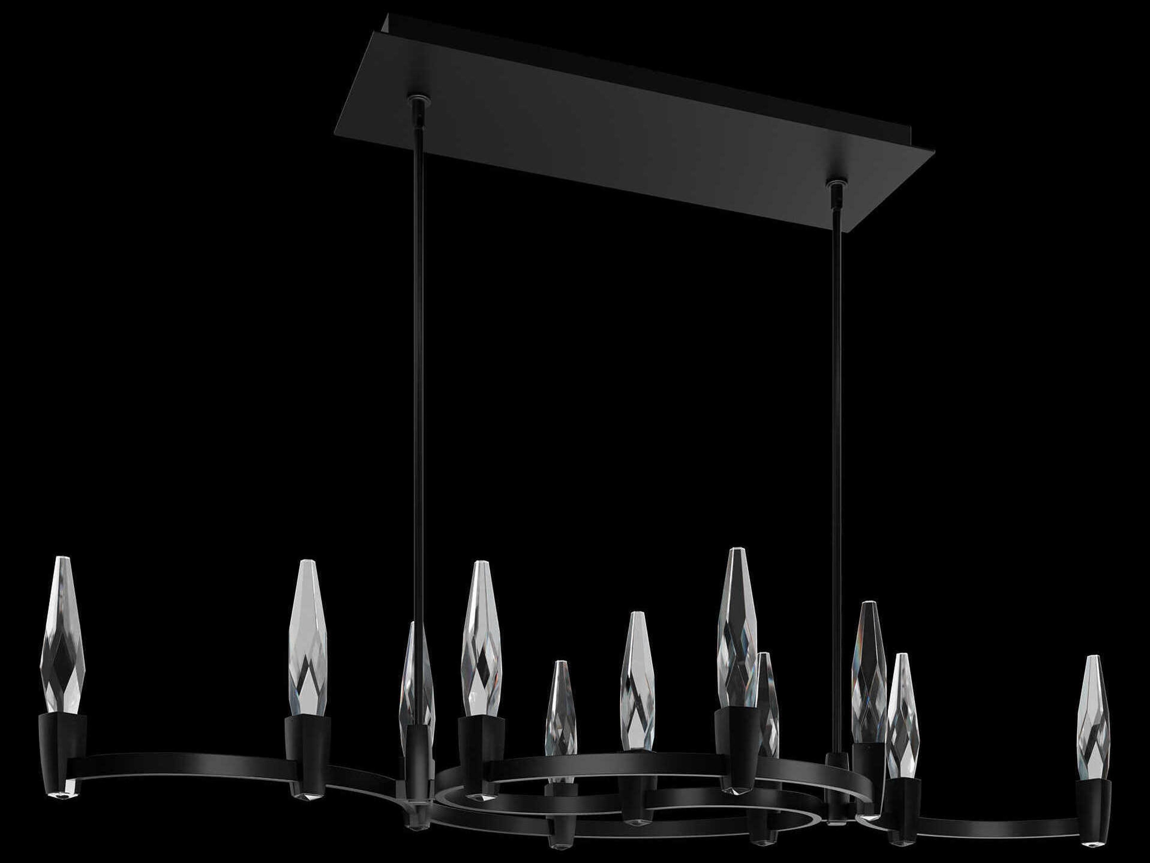 Twirl Black Linear Island Pendant