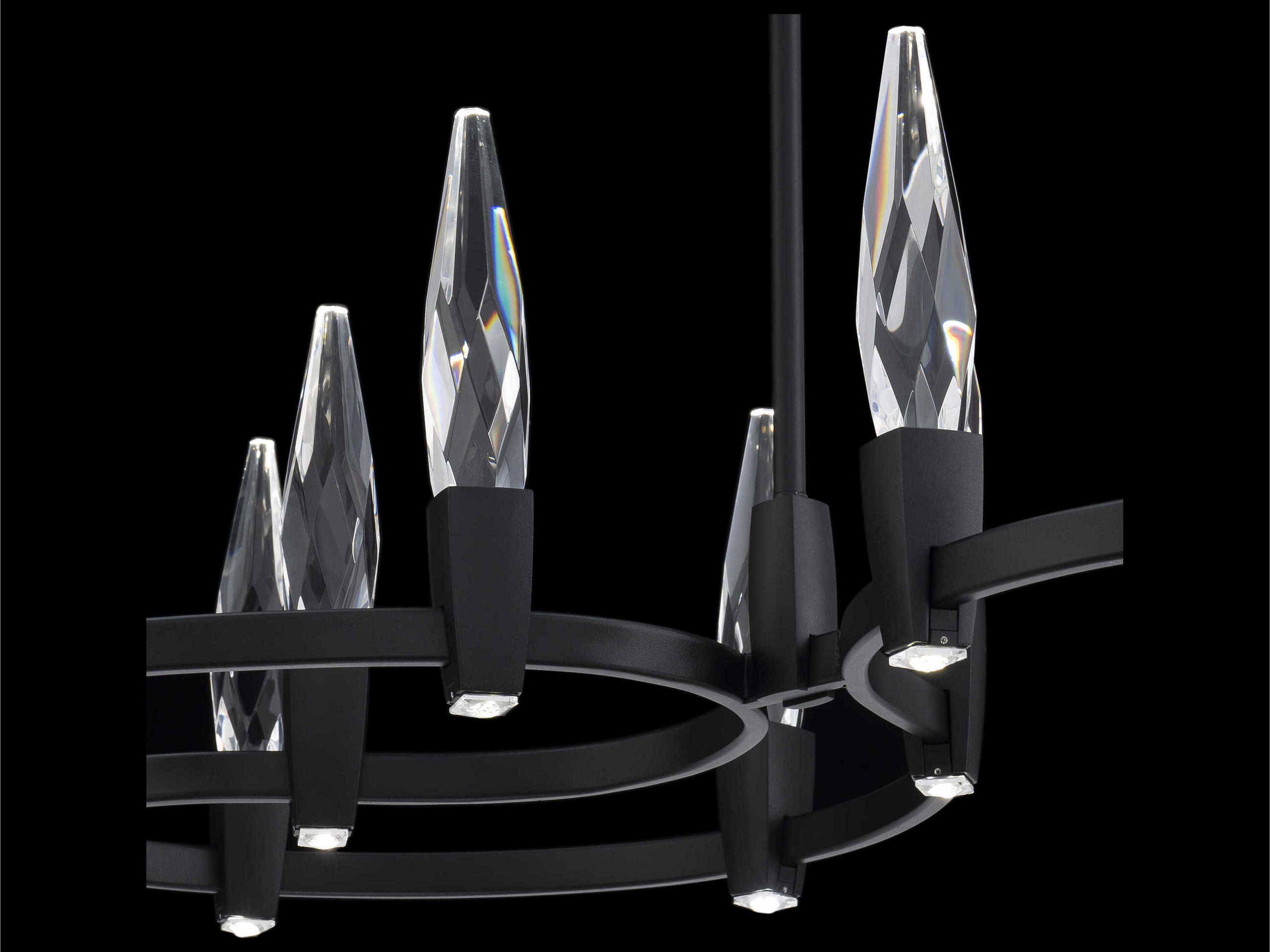 Schonbek Twirl Black Linear Island Pendant