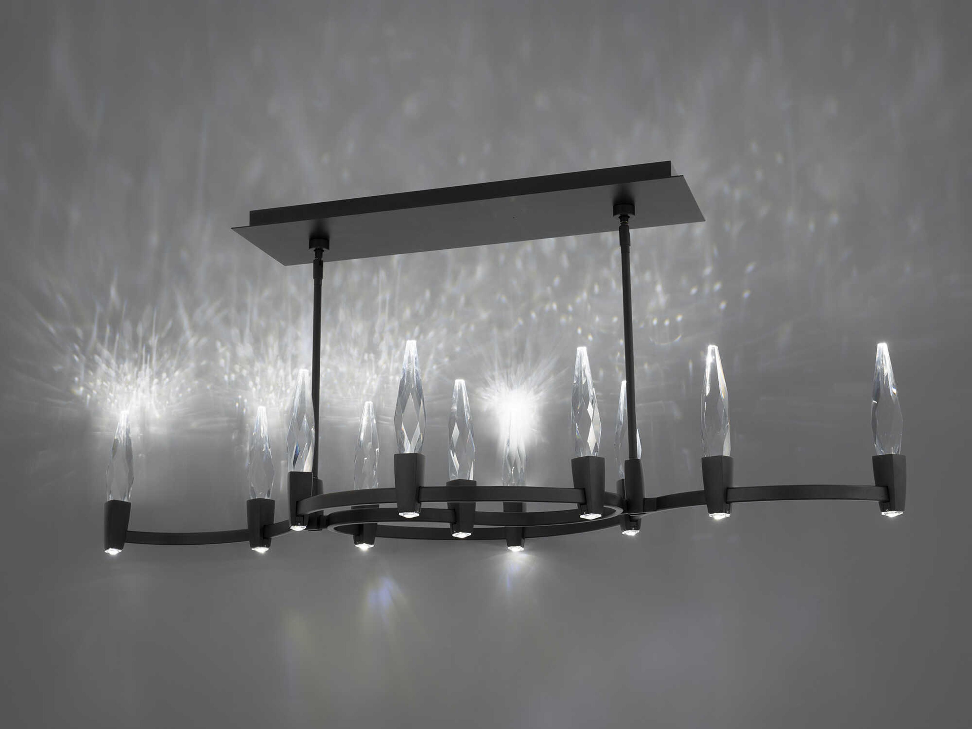 Schonbek Twirl Black Linear Island Pendant