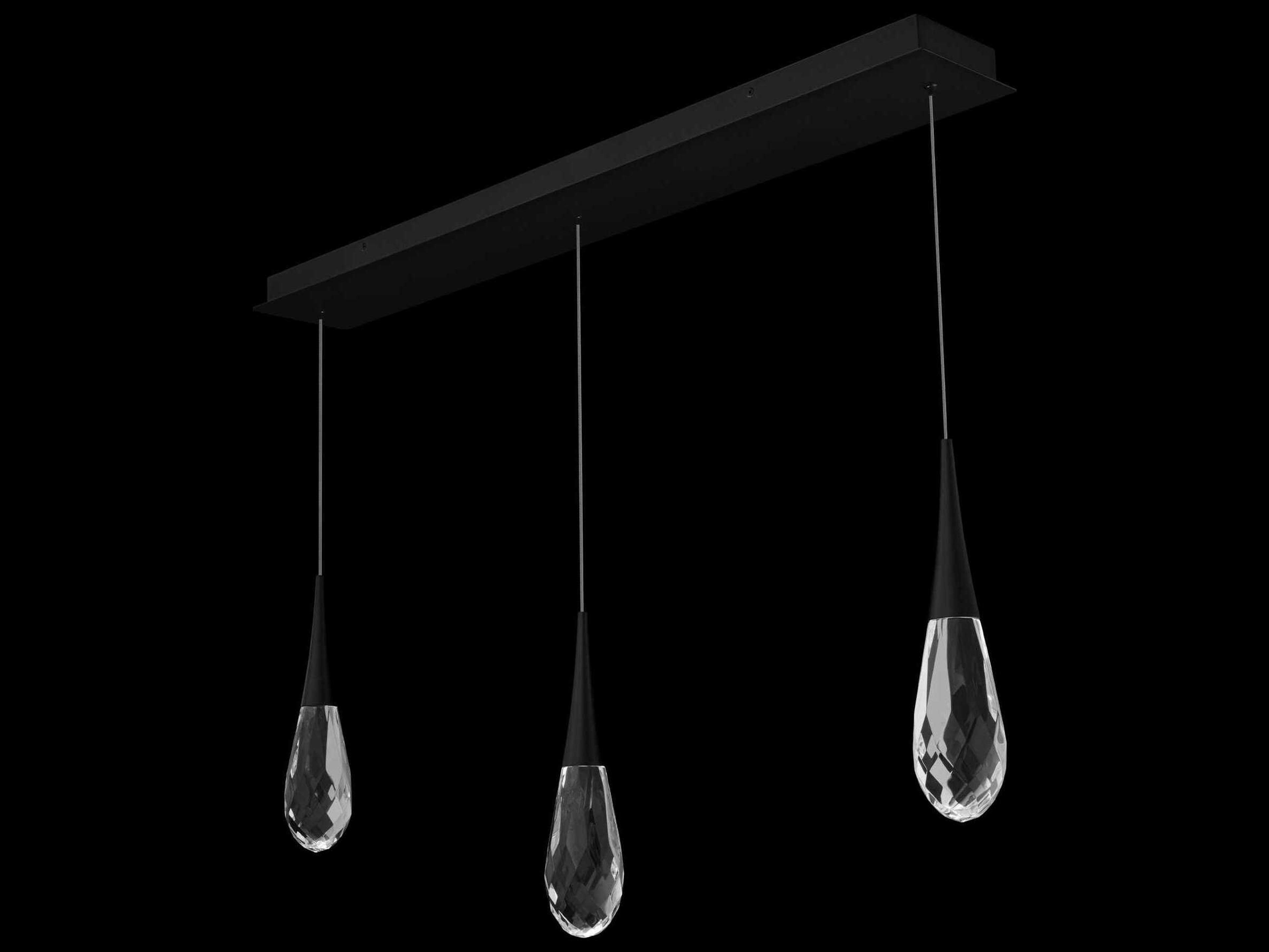 Schonbek Hibiscus 3-Light Black Island Pendant