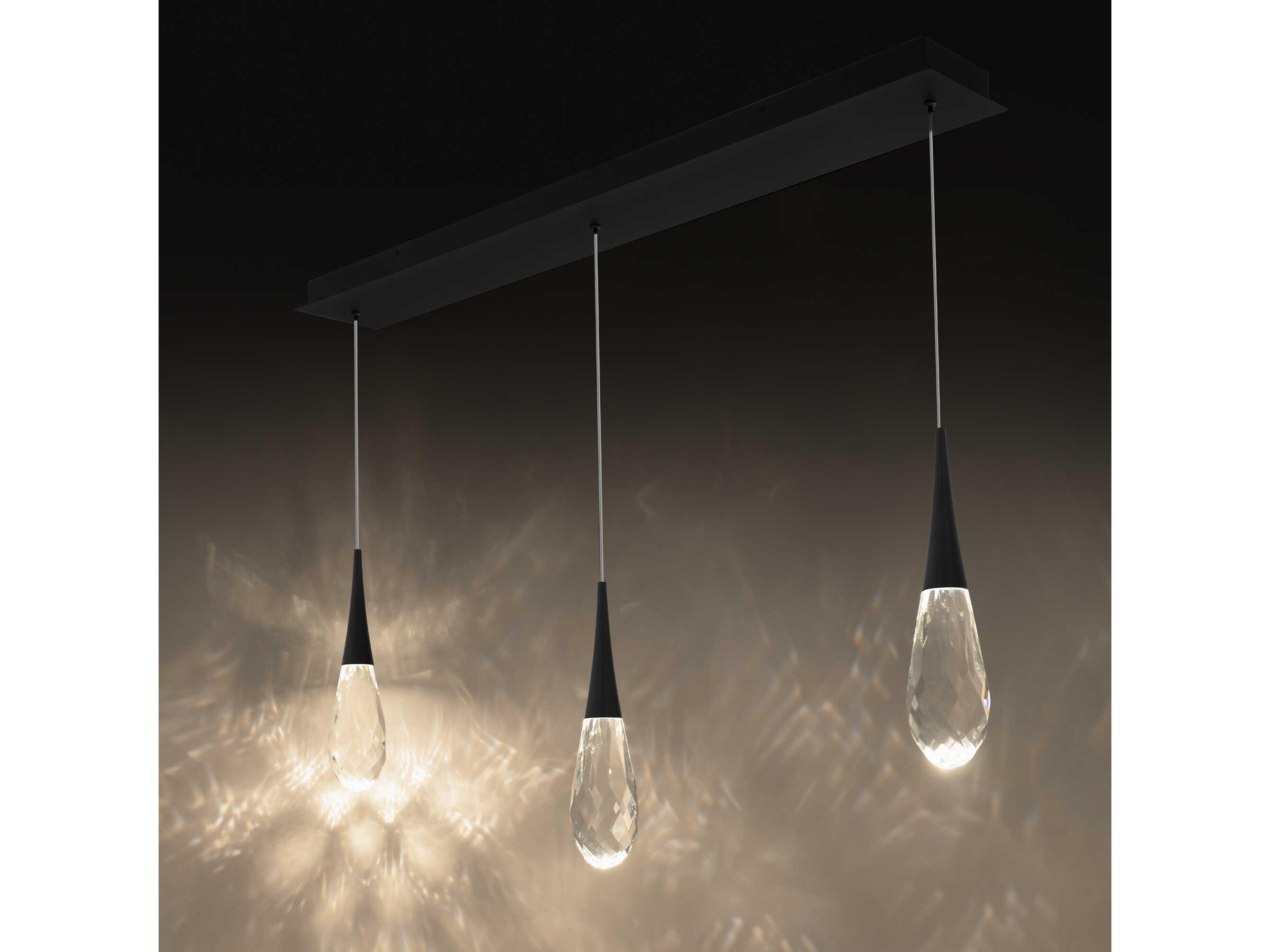 Schonbek Hibiscus 3-Light Black Island Pendant