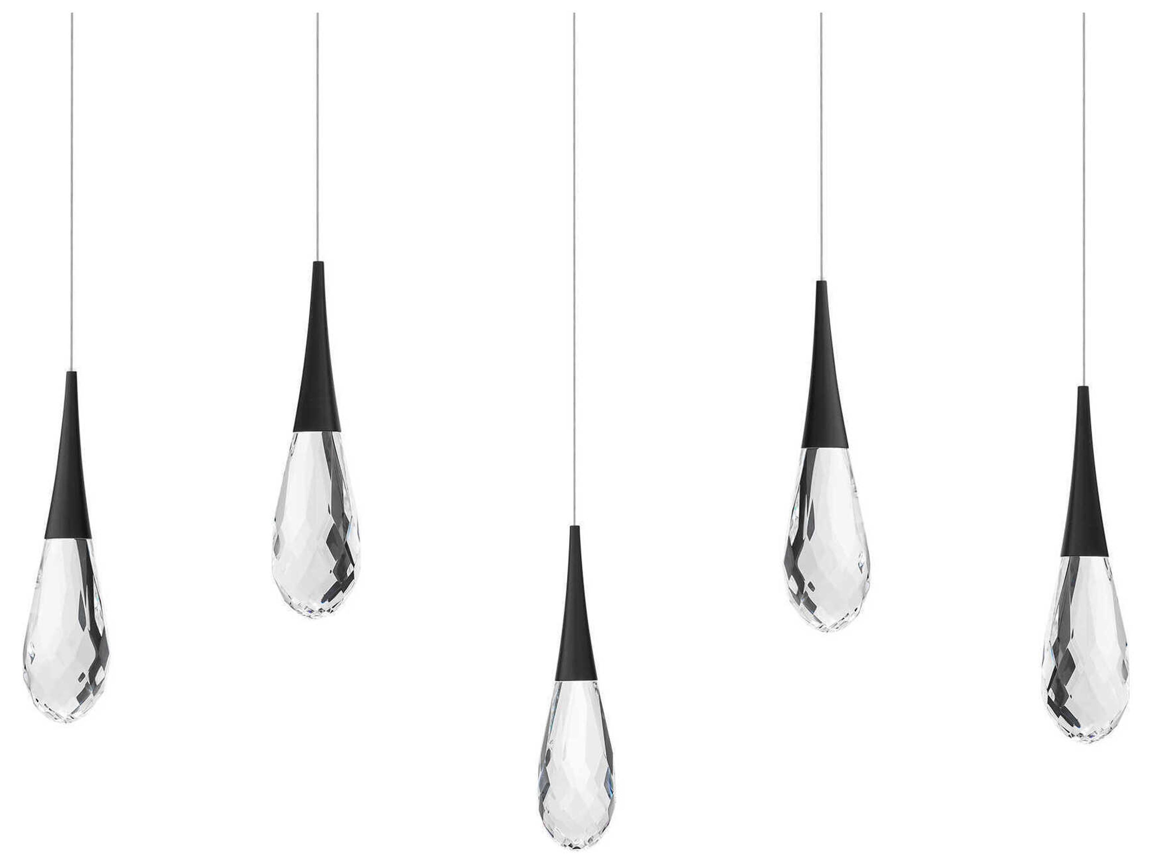 Hibiscus 5-Light Black Island Pendant