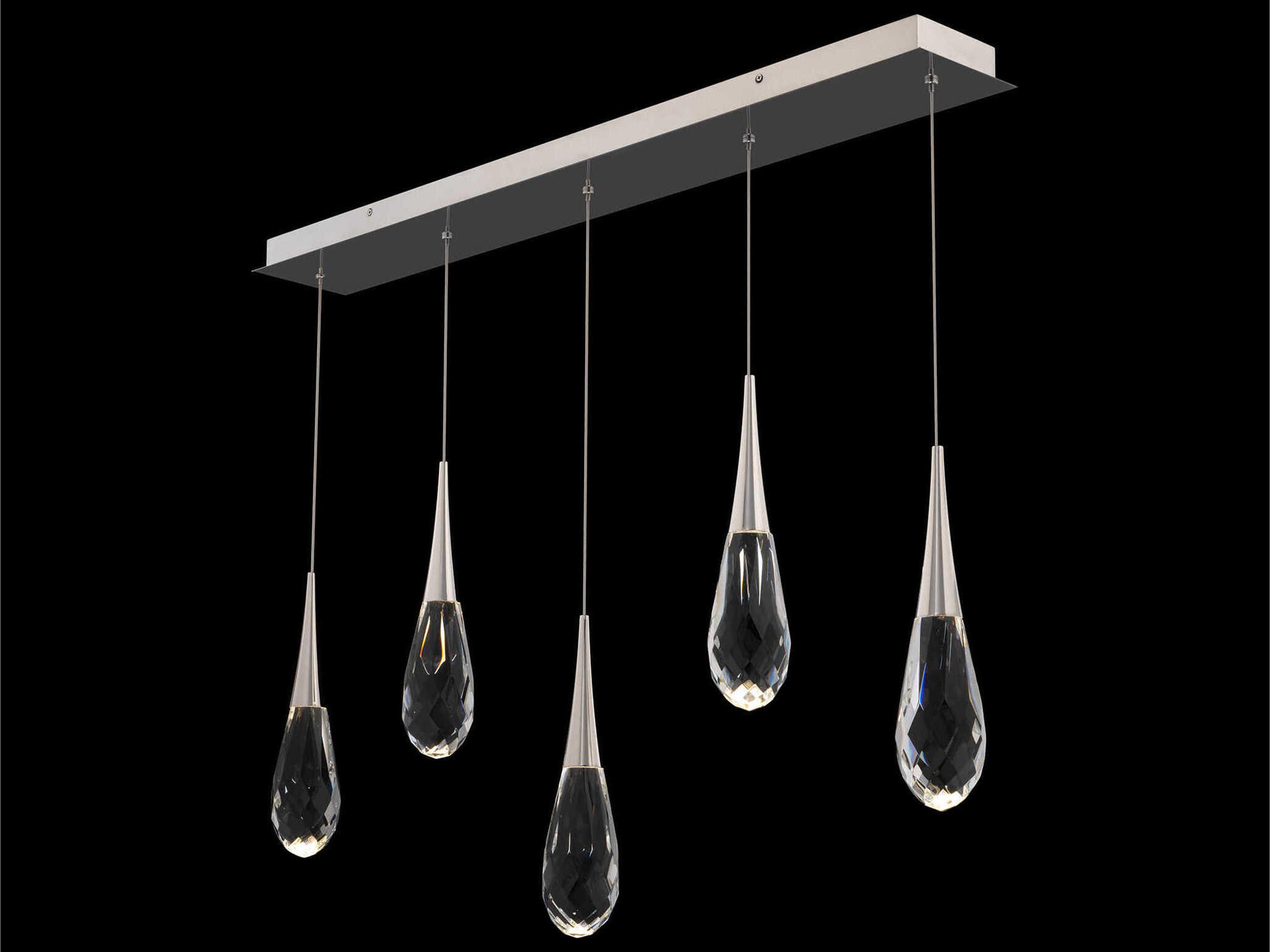 Schonbek Hibiscus 5-Light Polished Nickel Island Pendant