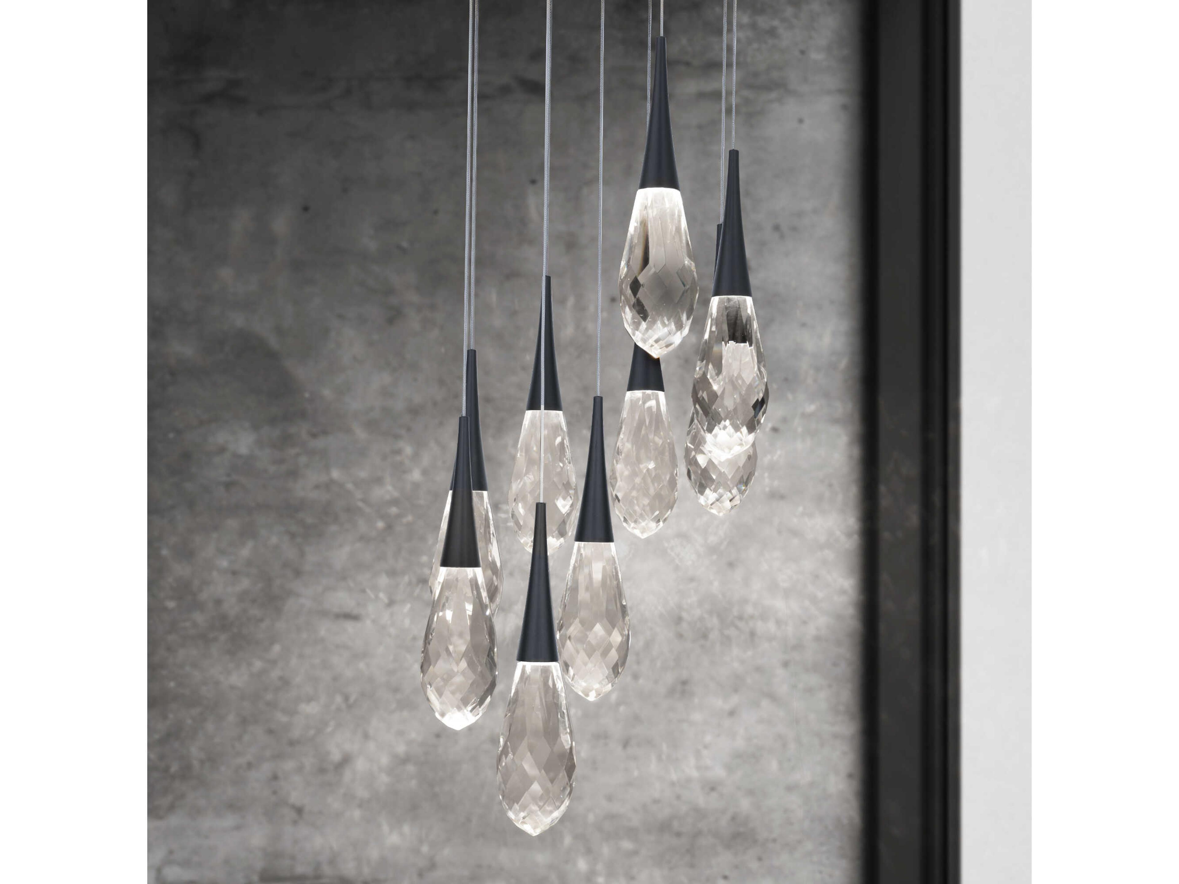 Schonbek Hibiscus 9-Light Black Pendant